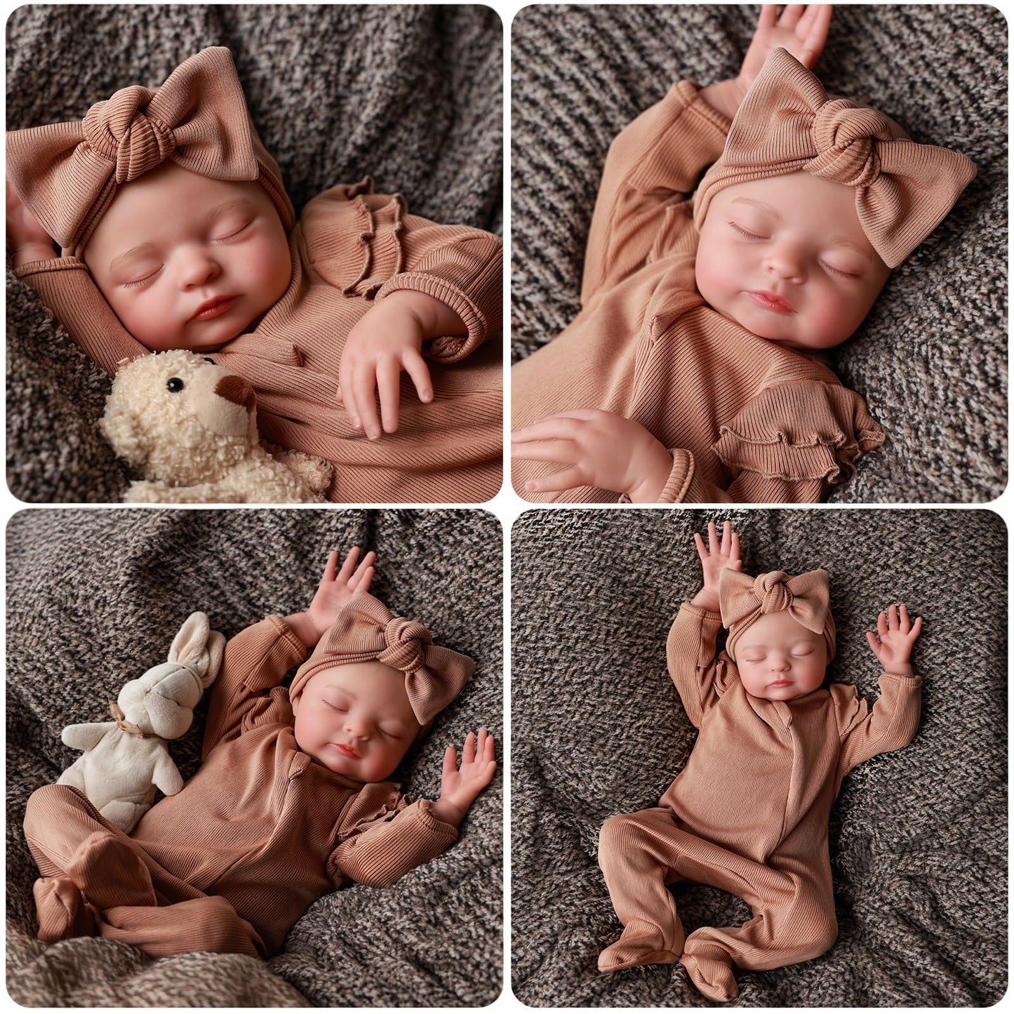 ADFO Real Life Reborn Baby Doll Girl 20in – Lifelike Vinyl with Accessories for Ages 3+