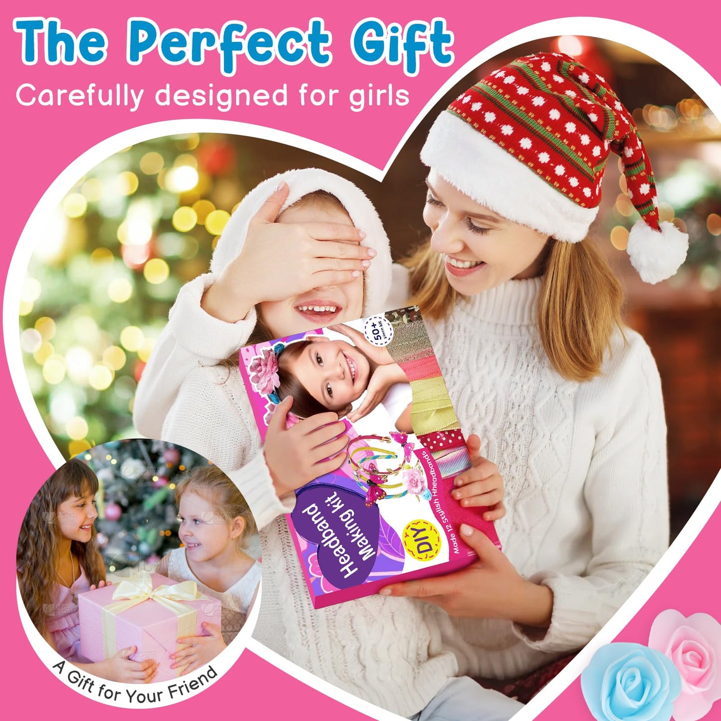 Adinomiency DIY Headband Kit for Kids – 50+ Pieces, 12+ Wearable Creations