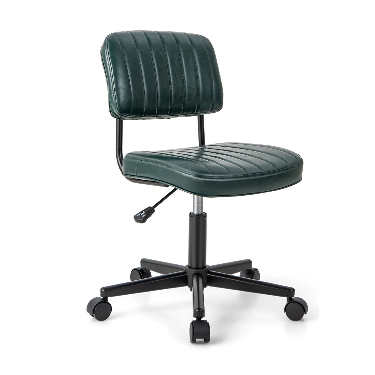 Adjustable Ergonomic Leisure Chair with PU Leather-Black