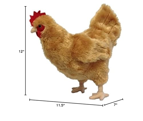 Adore Plush Buffy the Hen – 12-Inch Standing Chicken Plush Toy
