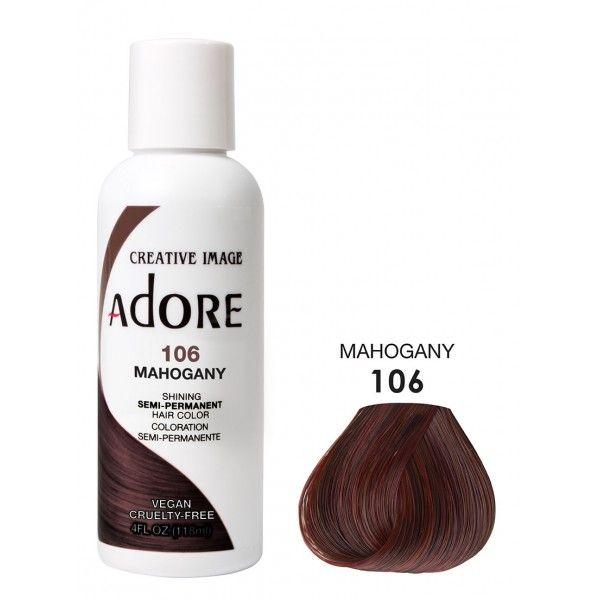 Adore Semi Permanent Hair Dye Colour - Vibrant, Ammonia-Free Colour & Shine for All Hair Types 118ml