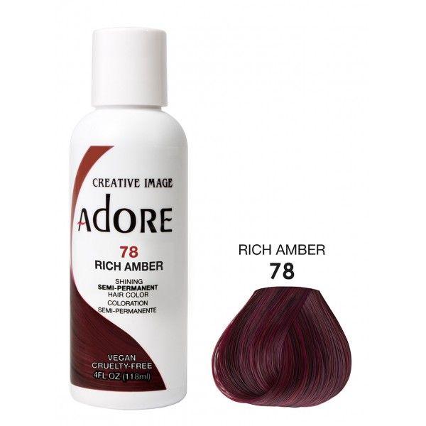 Adore Semi Permanent Hair Dye Colour - Vibrant, Ammonia-Free Colour & Shine for All Hair Types 118ml