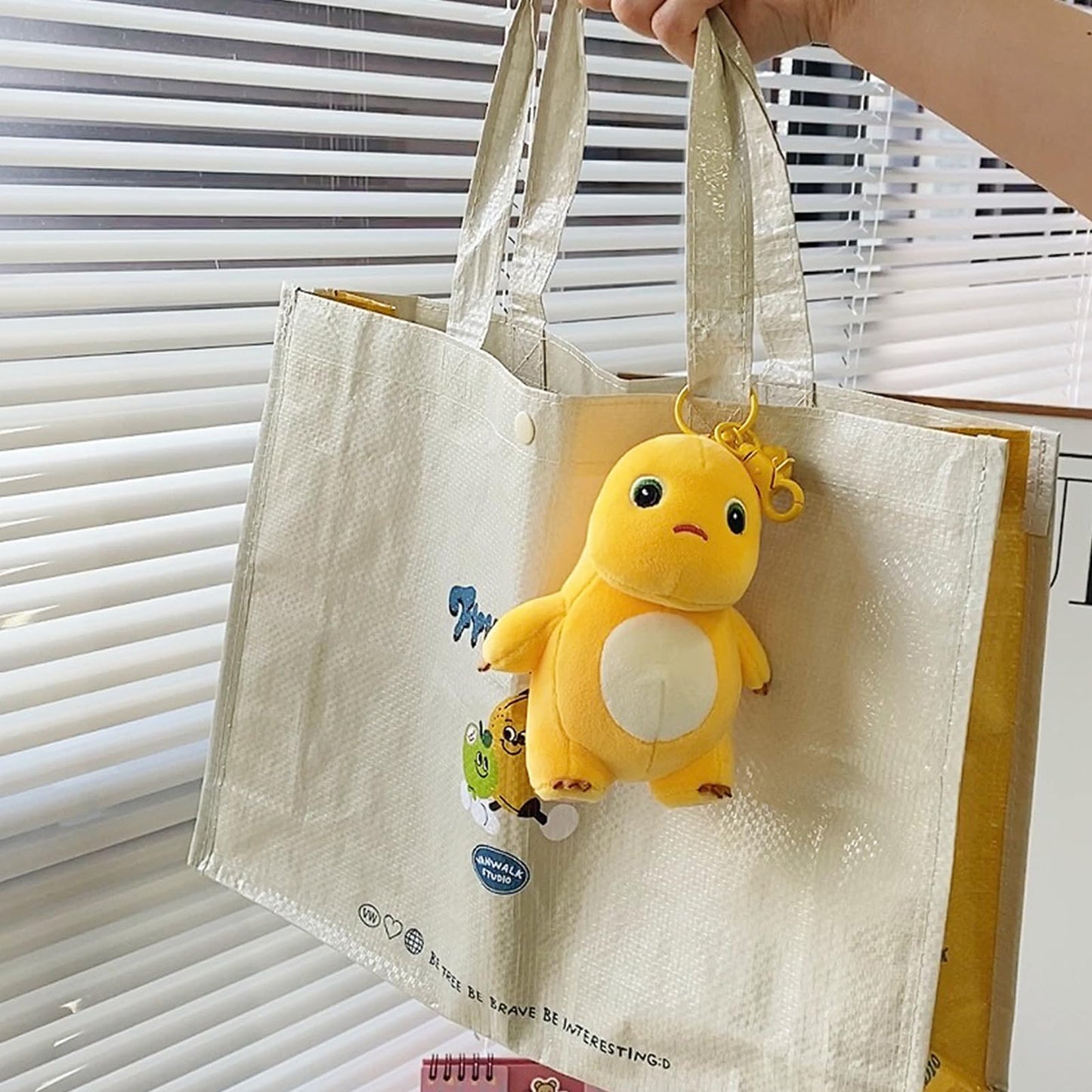 Adorlynetty Nailong Dinosaur Plush Toy – Soft, Safe Backpack Pendant