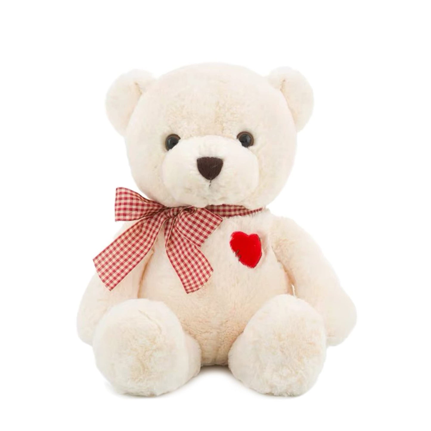 Adorlynetty 15” Teddy Bear with Heart – Soft Plush Gift for Valentine's Day