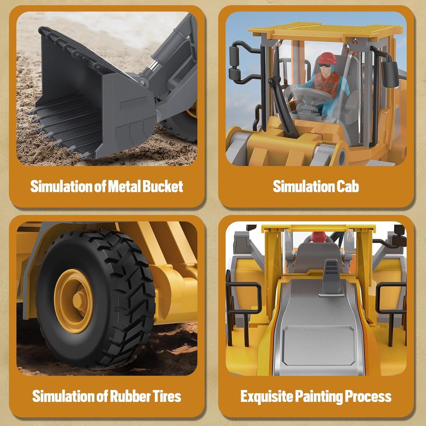 ADTHLIER 9-Channel Remote Control Loader – 2.4GHz Front Loader with Alloy Shovel