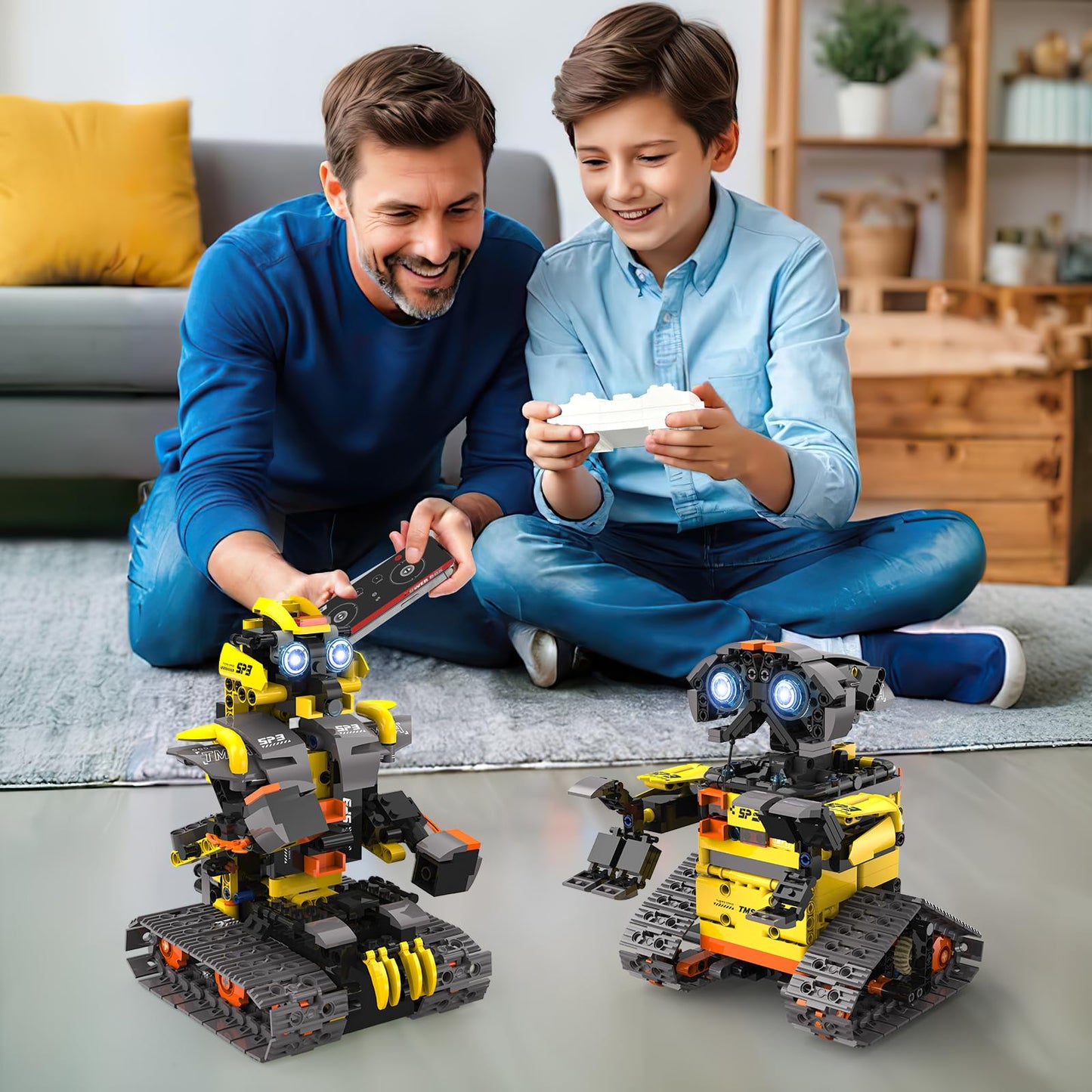 ADUSRIZ 5-in-1 Stem Robot Building Kit for Kids | 688 PCS, Remote & App Control