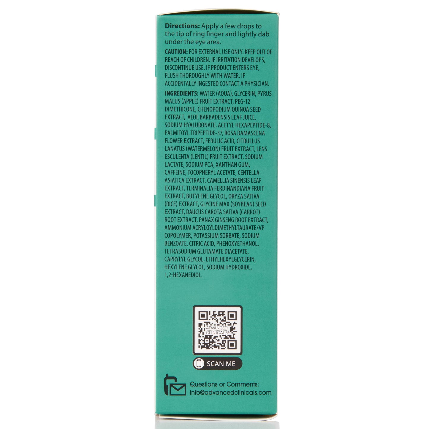 Advanced Clinicals Puffy Eye Serum – Vitamin C + Caffeine, Depuff & Brighten, 2-Pack