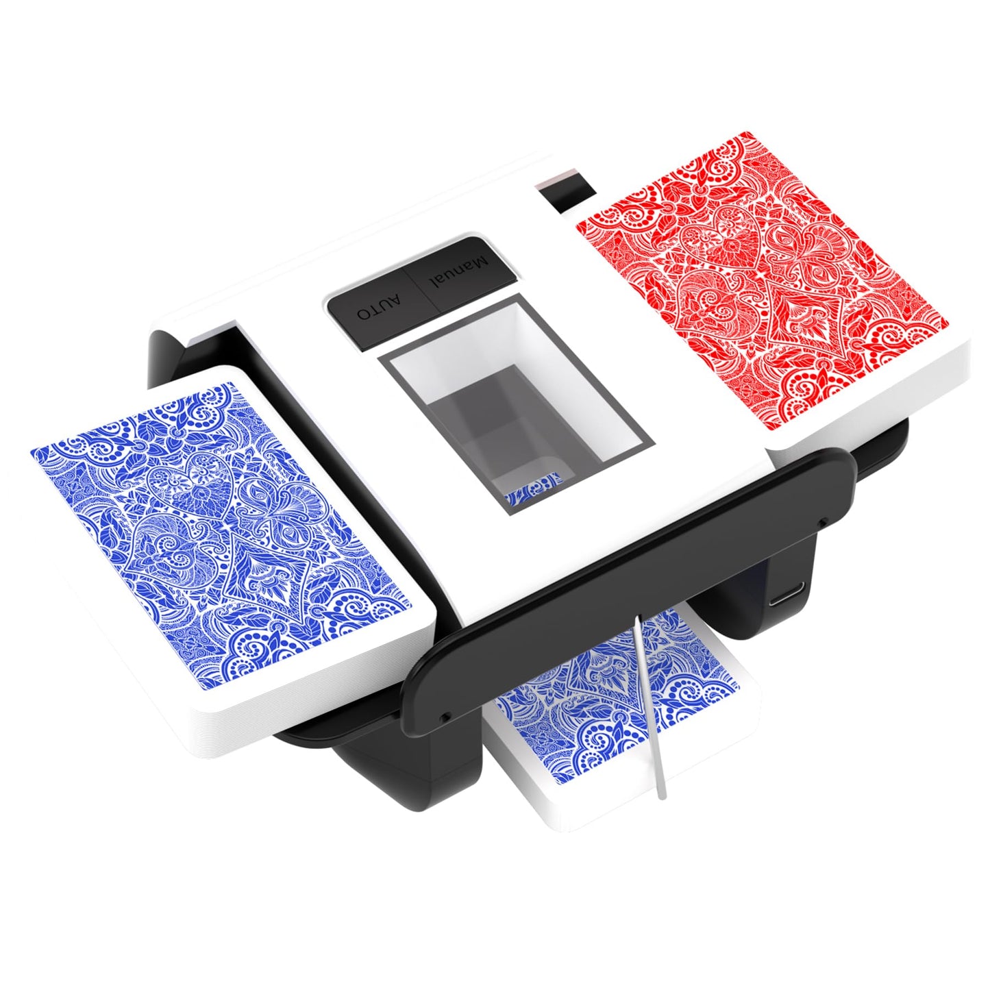 ADZERD Automatic Card Shuffler for 1-2 Decks | USB-C Rechargeable, Dual Auto/Manual Modes, Quiet & Compact