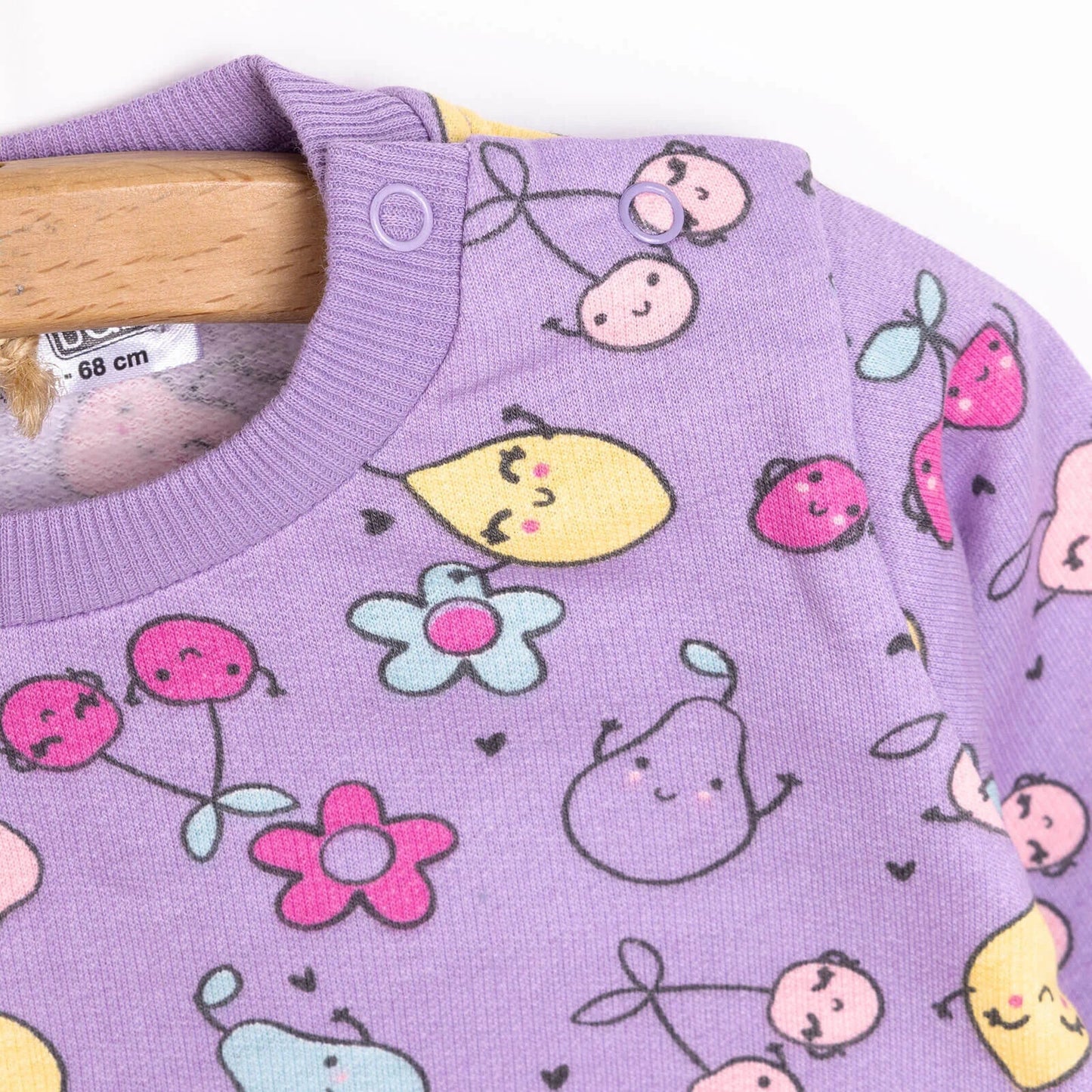 HelloBaby Baby Girl Fruit Patterned Sweatshirt - Printed