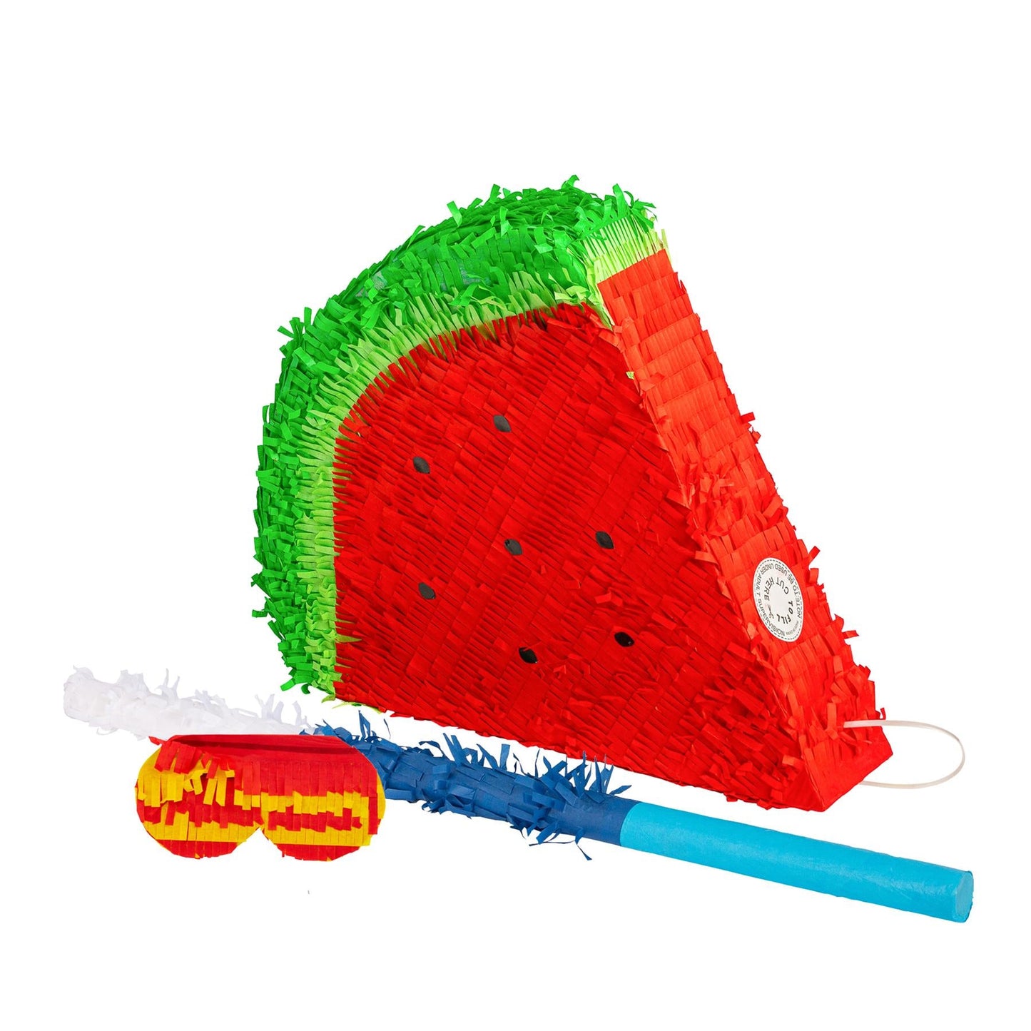 Watermelon Pop-Out Pinata Set with Stick & Blindfold