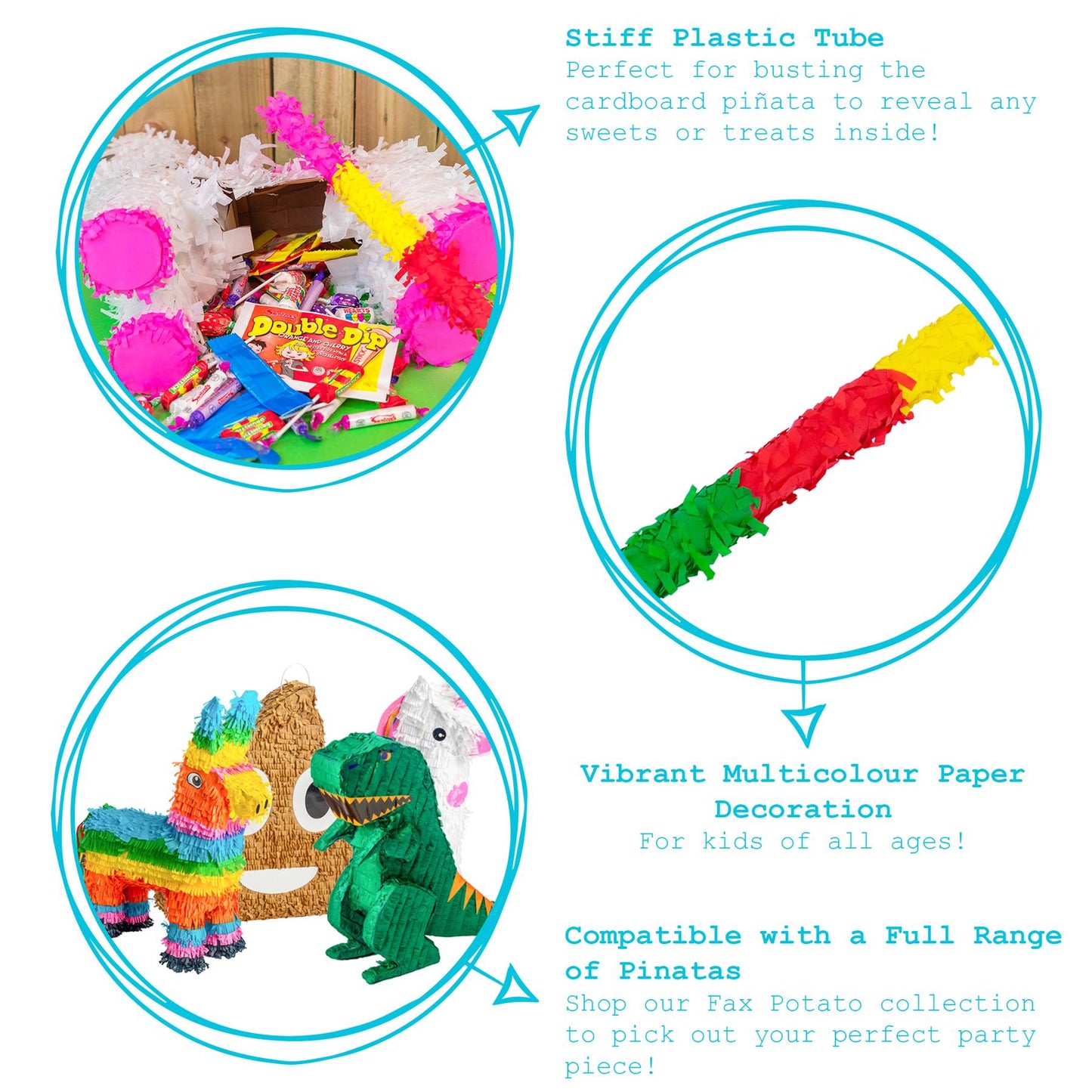 2pc Large Pinata Buster Stick & Blindfold Set