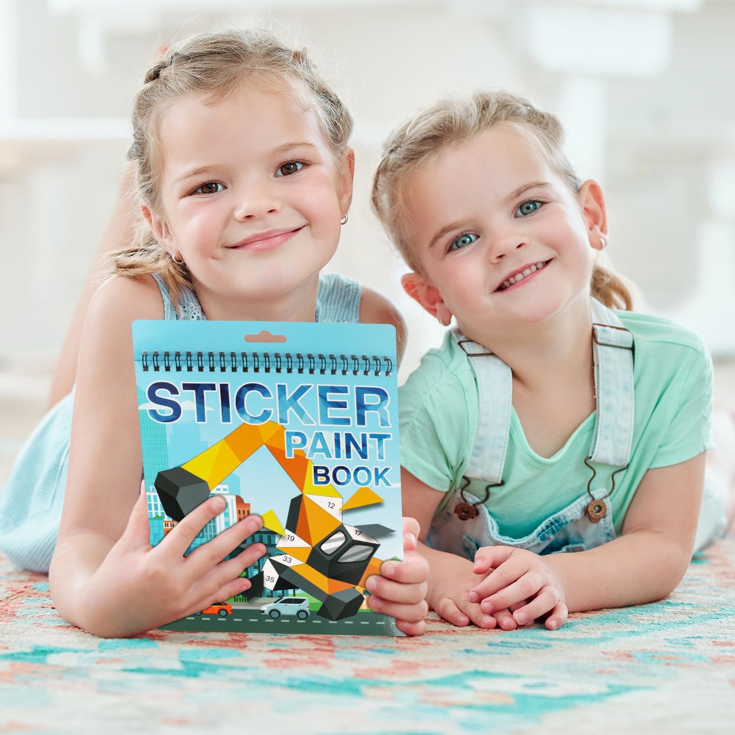 AEAHALY Vehicle Sticker Book – Sticker by Number for Kids 4-8 | Travel Activity