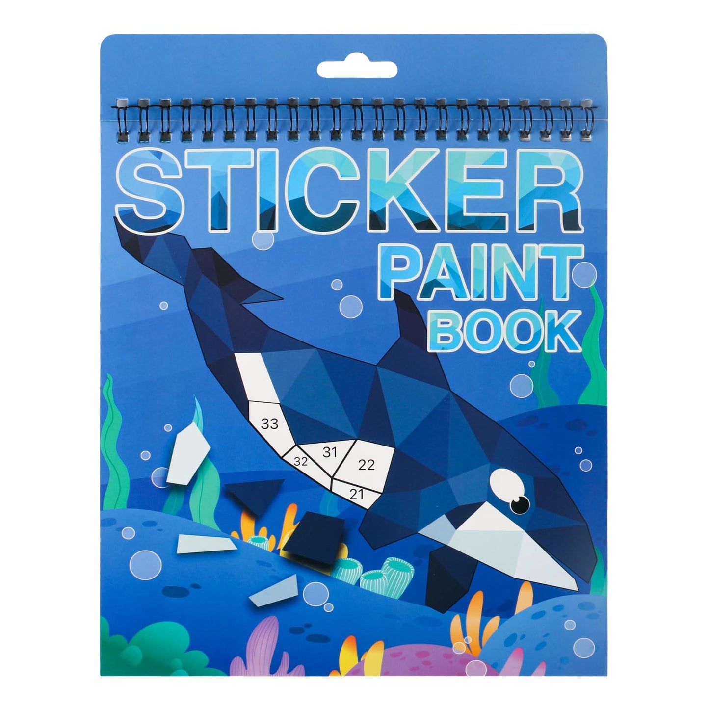 AEAHALY Ocean Paint by Sticker Crafts – Sticker by Number Book for Kids 4-8