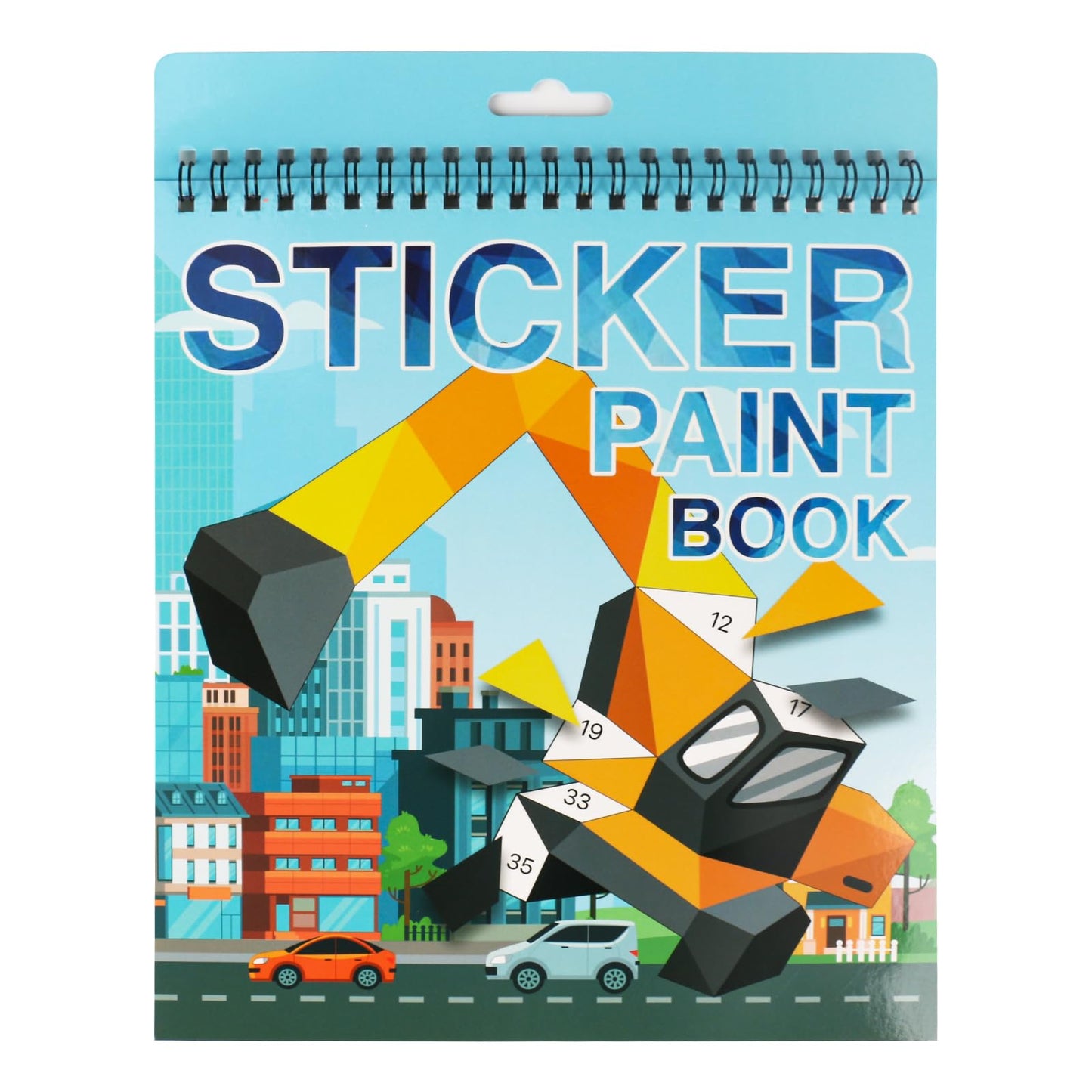 AEAHALY Vehicle Sticker Book – Sticker by Number for Kids 4-8 | Travel Activity