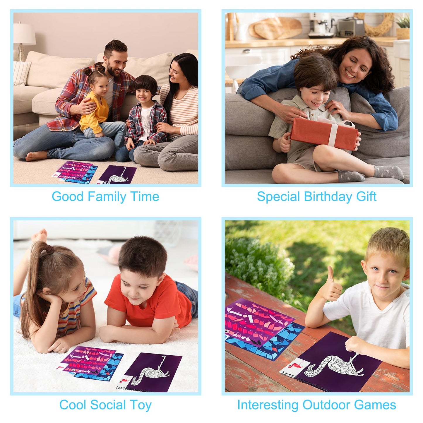 AEAHALY Animal Sticker Paint Books for Kids 4-8 | Travel Activity & Gift Set