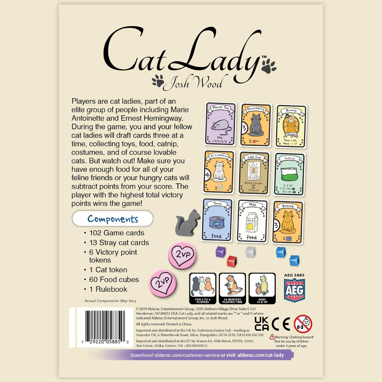 AEG Cat Lady Board Game | Family Card Drafting for 2-4 Players