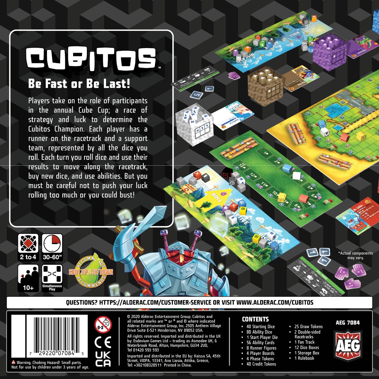 AEG Cubitos Board Game — Award-Winning Dice Racing for 2–4 Players (Ages 10+) | 30–45 Minute Playtime