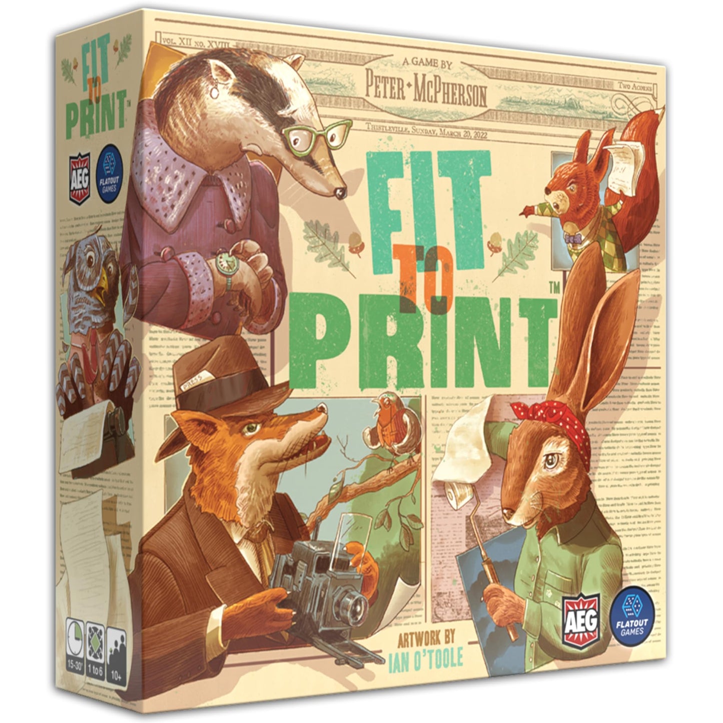 Fit to Print by AEG & Flatout Games — Build Your Newspaper in 15–30 Minutes