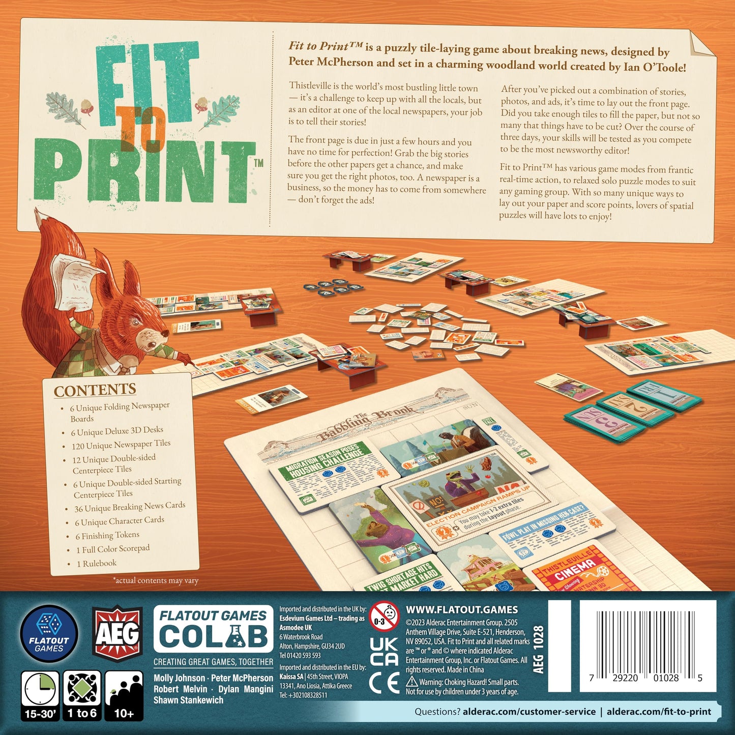 Fit to Print by AEG & Flatout Games — Build Your Newspaper in 15–30 Minutes