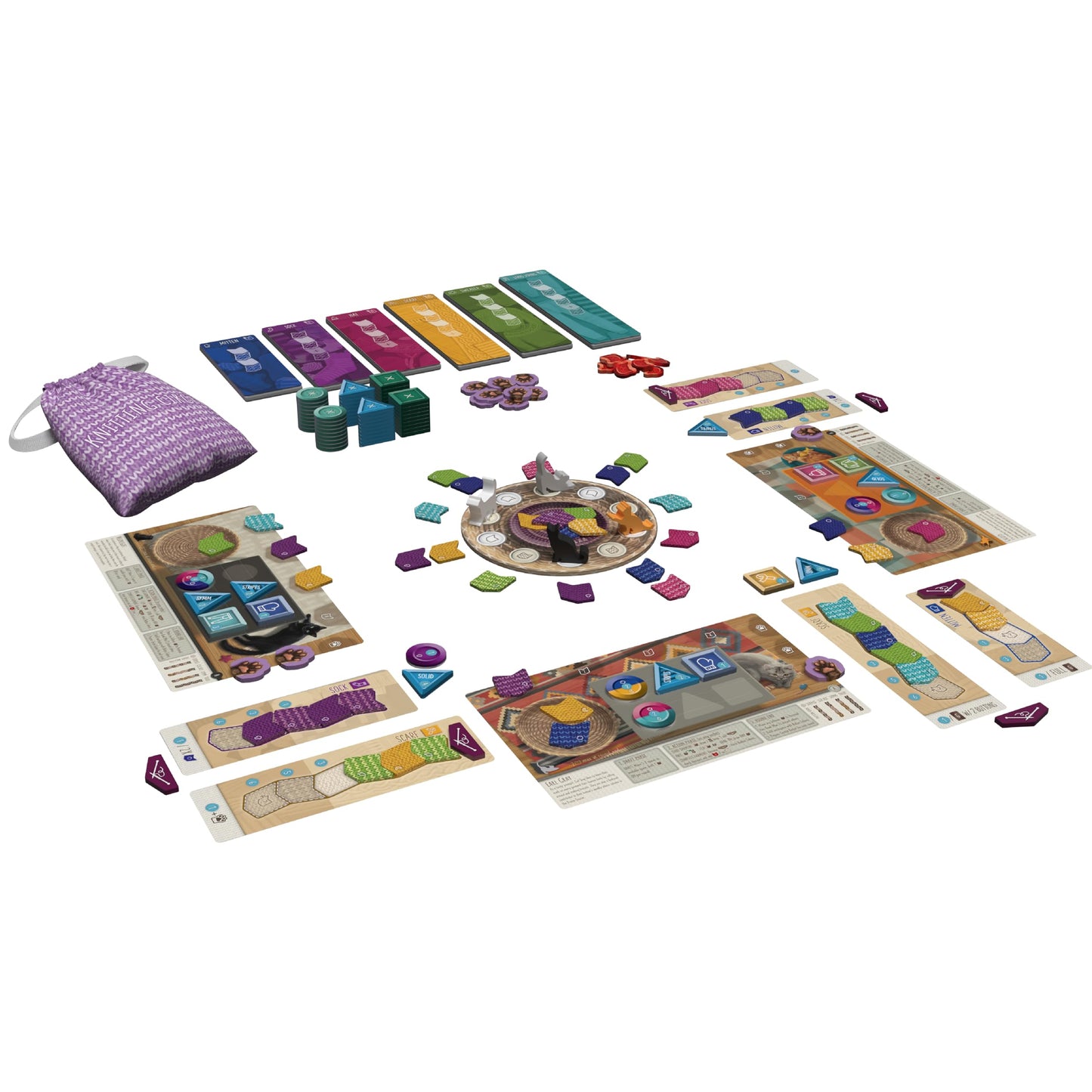 Knitting Circle by AEG & Flatout Games – Cozy Cat-Themed Strategy for 1–4 Players