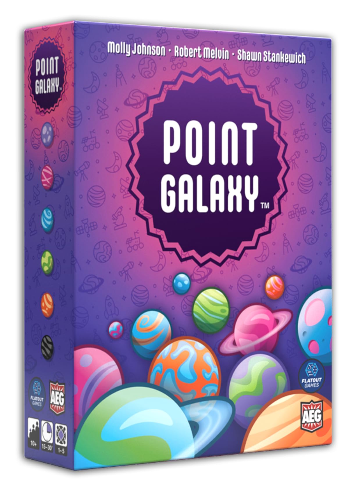 Point Galaxy — AEG & Flatout Games | Family Card Game for 1–5 Players, Ages 10+