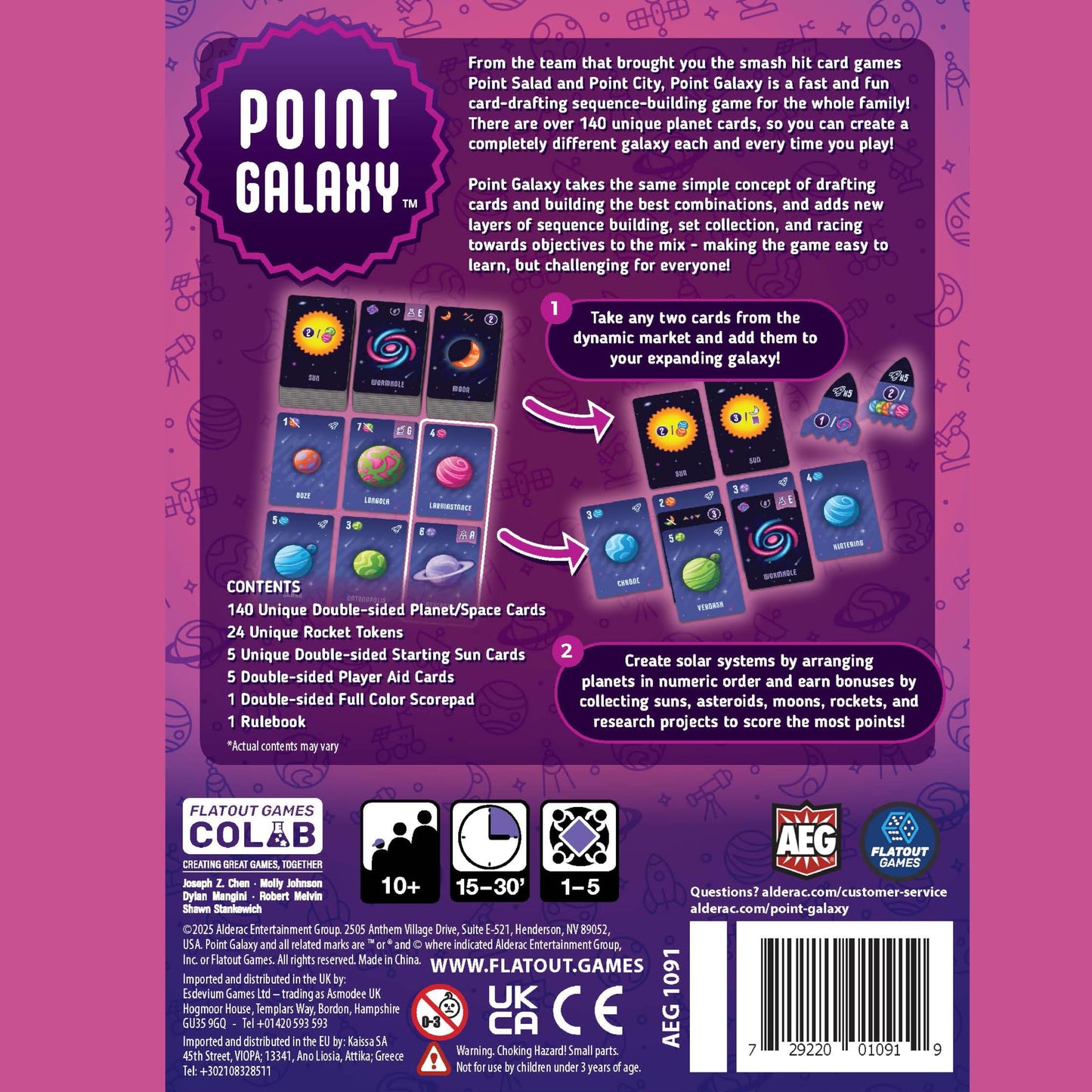 Point Galaxy — AEG & Flatout Games | Family Card Game for 1–5 Players, Ages 10+