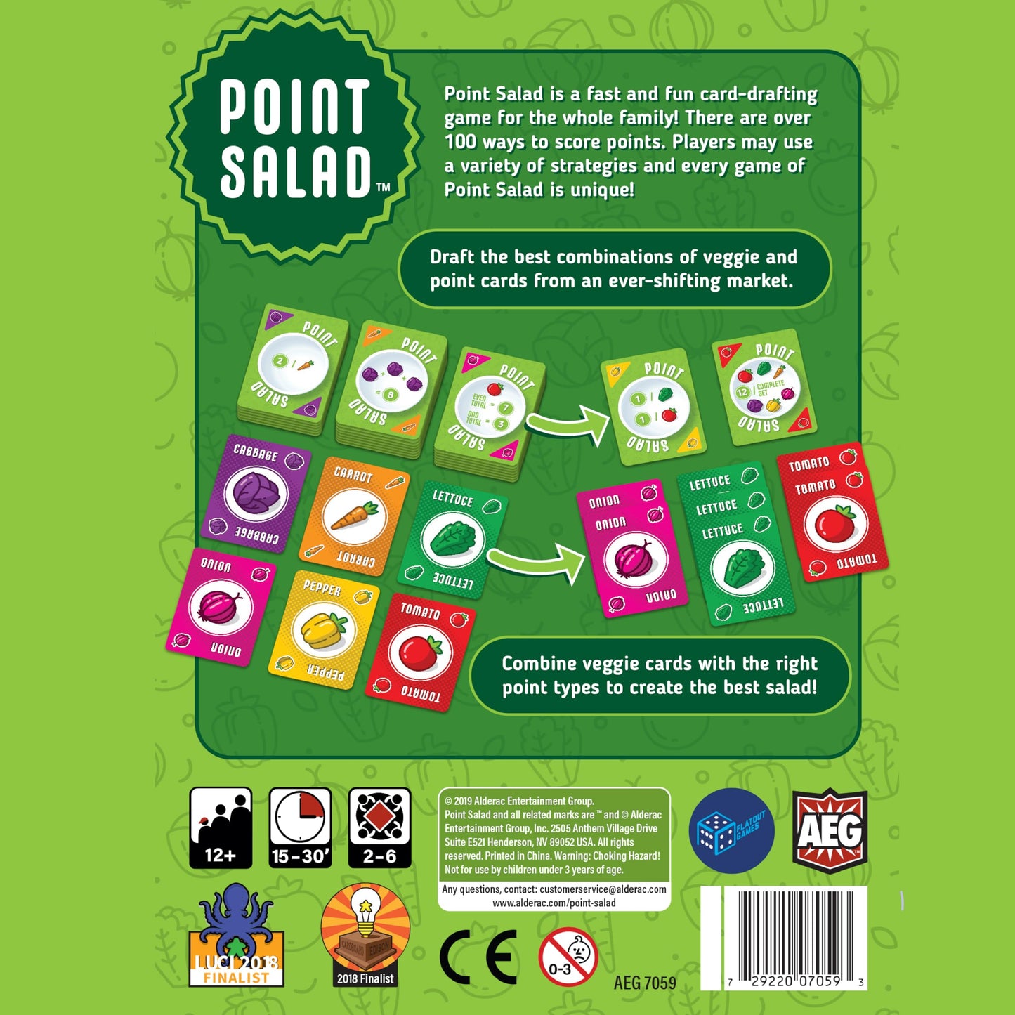 Point Salad by AEG & Flatout Games — Award-Winning Card Drafting Family Game (2-6 players, ages 10+)