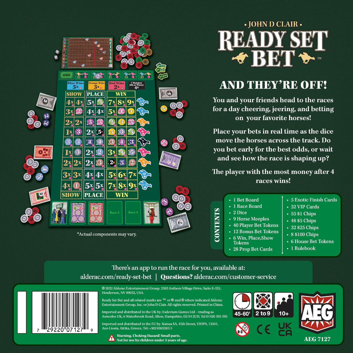 AEG Ready Set Bet | Real-Time Dice Betting Party Game for 2-9 Players