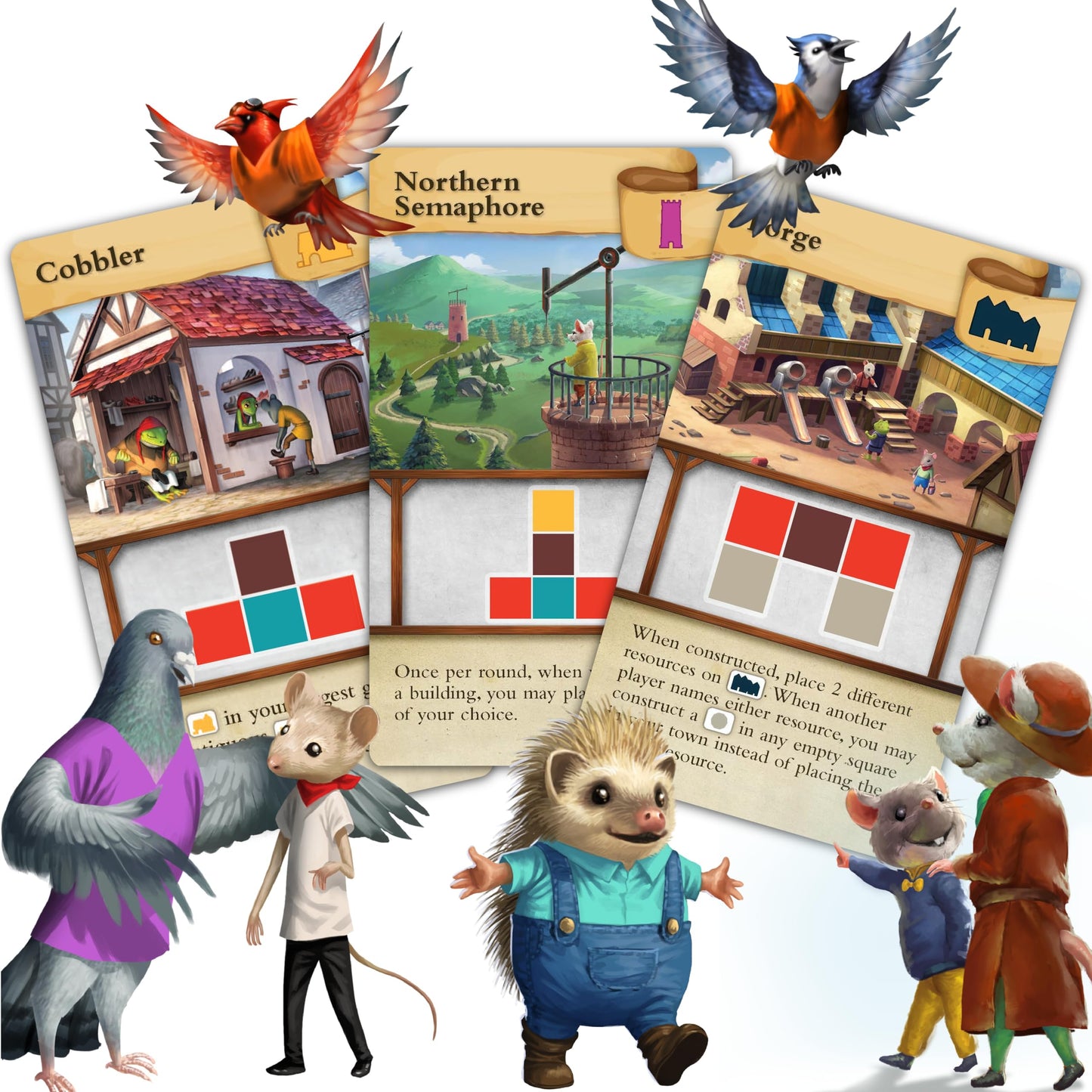 AEG Tiny Towns: Villagers Expansion – New Villagers, Buildings & Monuments | 1-6 Players | Ages 14+