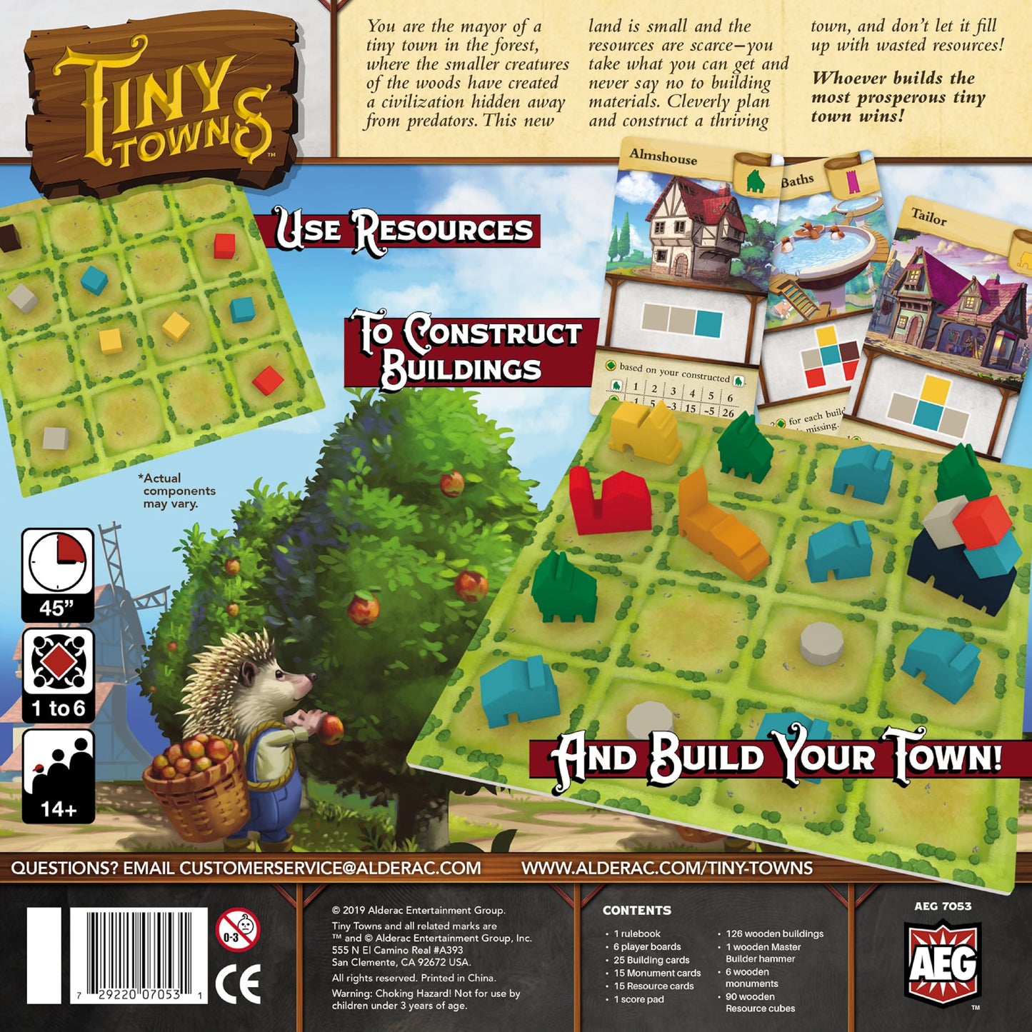 AEG Tiny Towns | Award-Winning Abstract Strategy Board Game for 1-6 Players