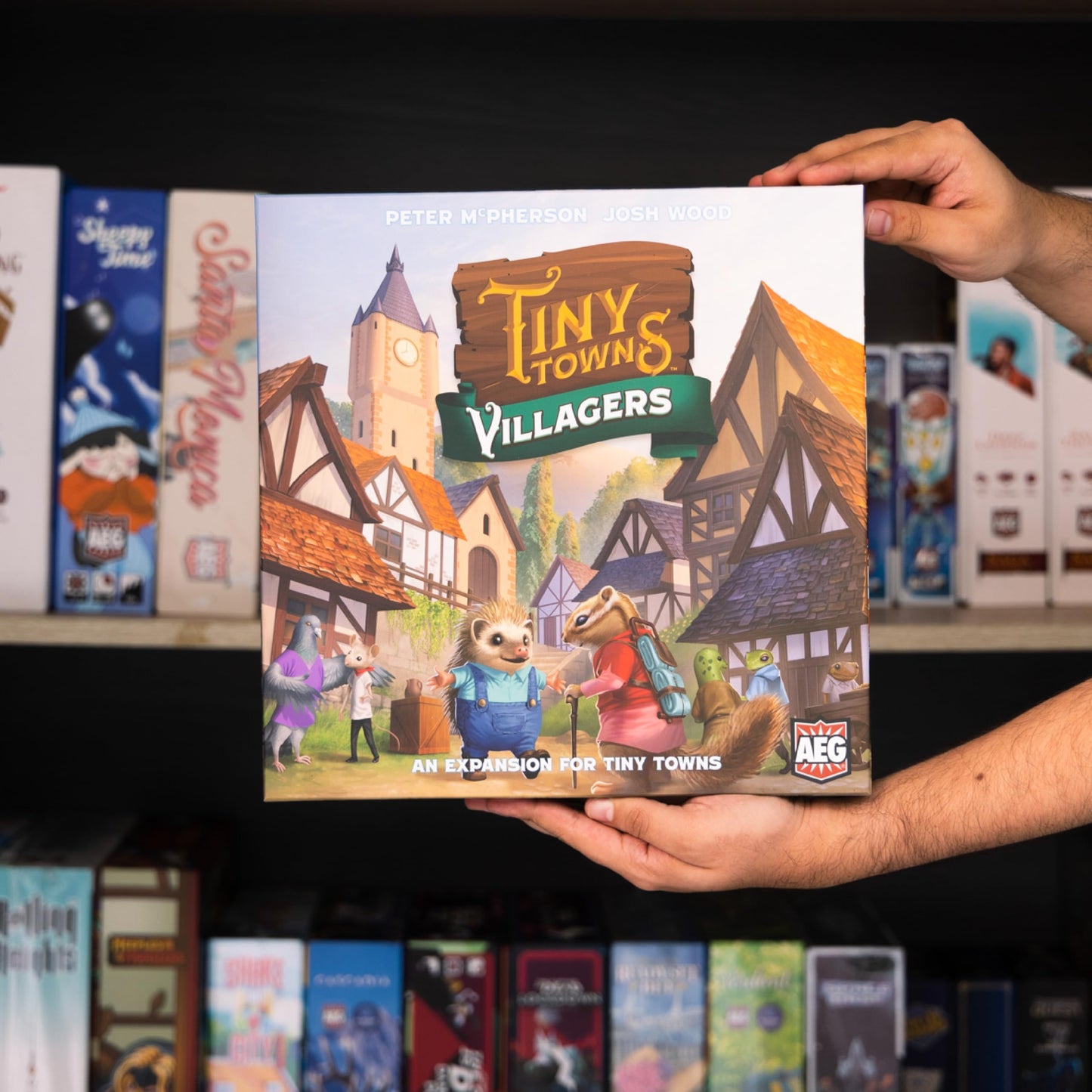 AEG Tiny Towns: Villagers Expansion – New Villagers, Buildings & Monuments | 1-6 Players | Ages 14+