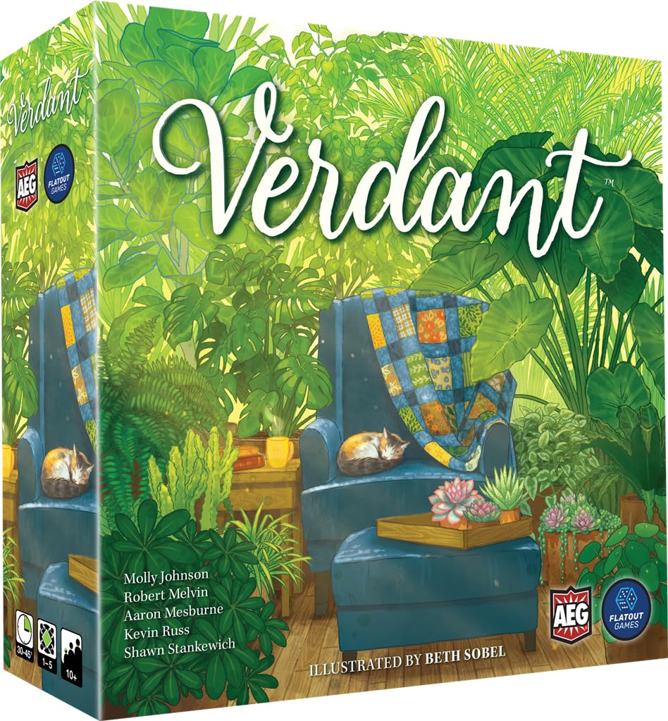 Verdant by AEG & Flatout Games | Cozy Houseplant Board Game for 1–5 Players