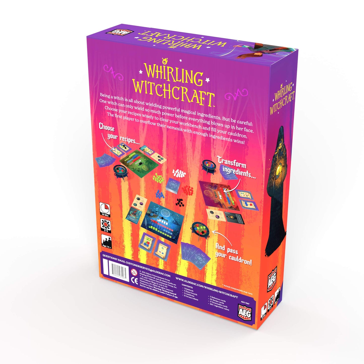 AEG Whirling Witchcraft | Use Recipes & Overflow Opponent’s Cauldron | Halloween Board Game for 2-5 Players (Ages 10+)