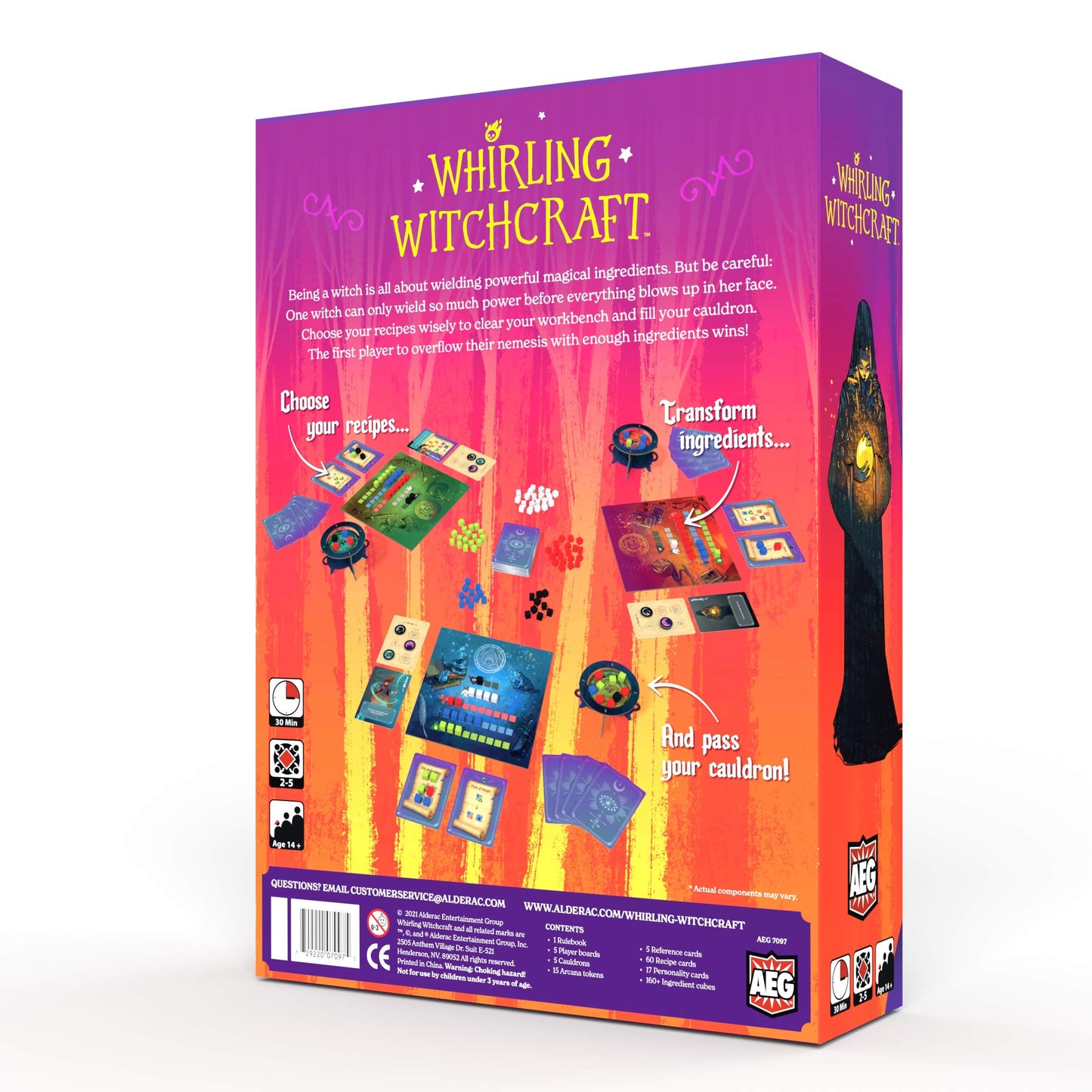 AEG Whirling Witchcraft | Use Recipes & Overflow Opponent’s Cauldron | Halloween Board Game for 2-5 Players (Ages 10+)