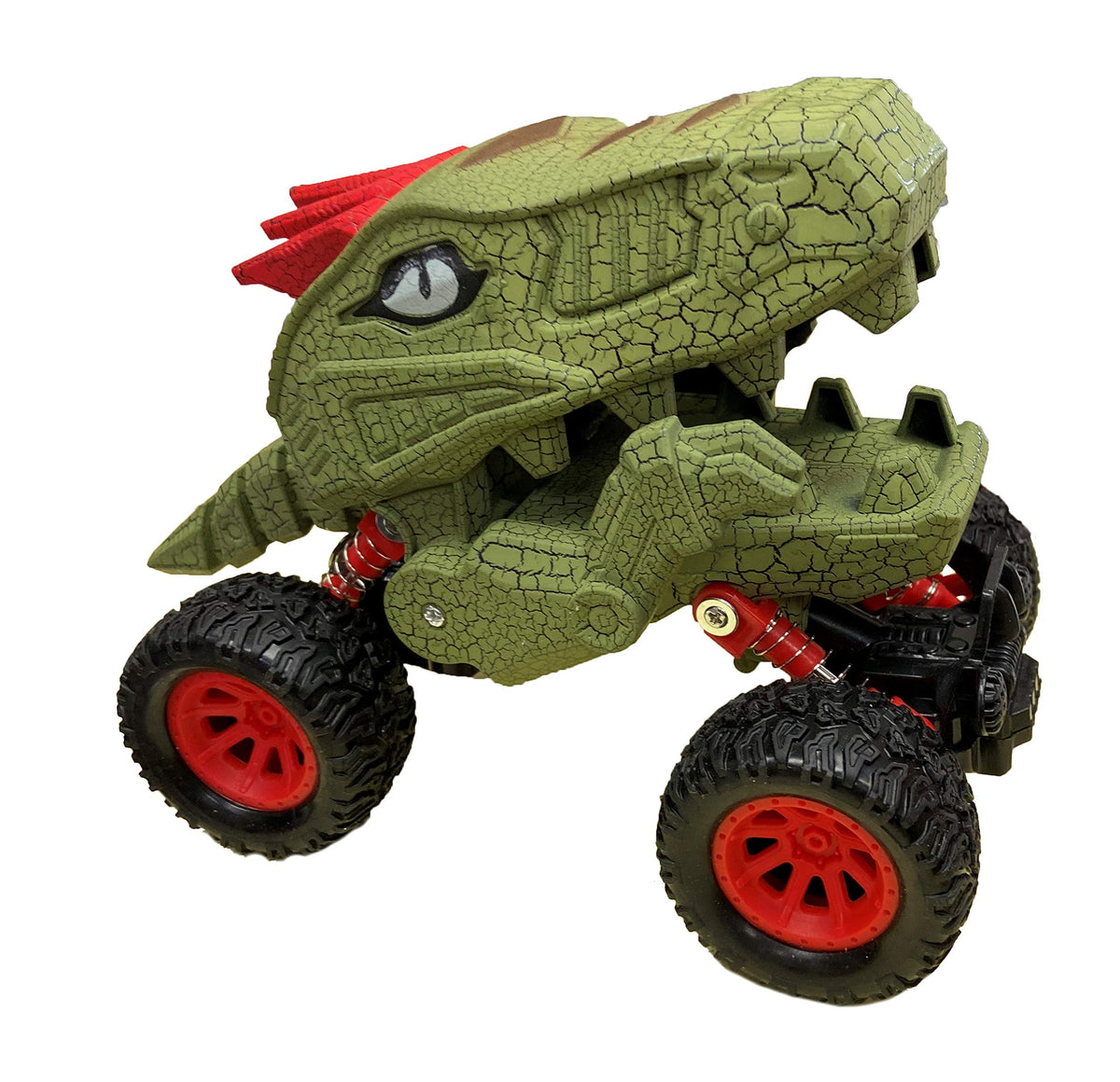 Aeromax Dino-Faurs Pull-Back Dinosaur Truck – Green with Red Accents