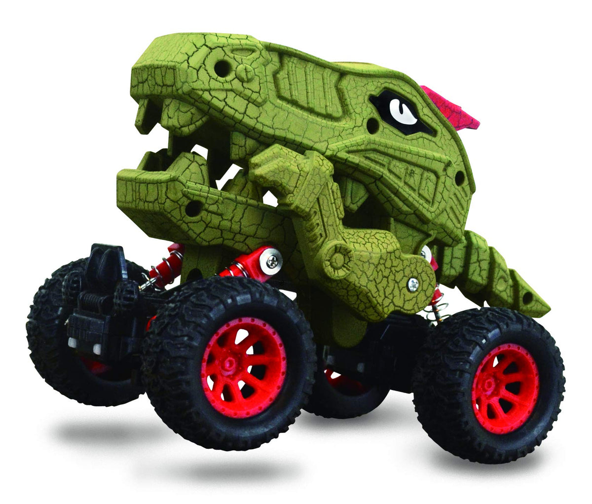 Aeromax Dino-Faurs Pull-Back Dinosaur Truck – Green with Red Accents