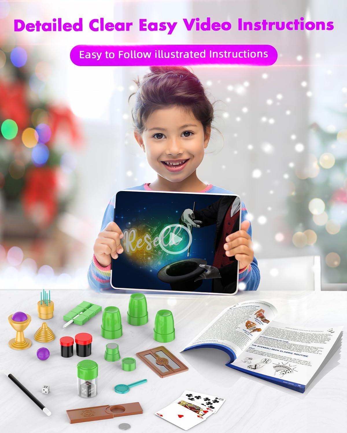 AEROQUEST Magic Kit for Kids – 300+ Tricks, Video Guides, Beginner Magician Set