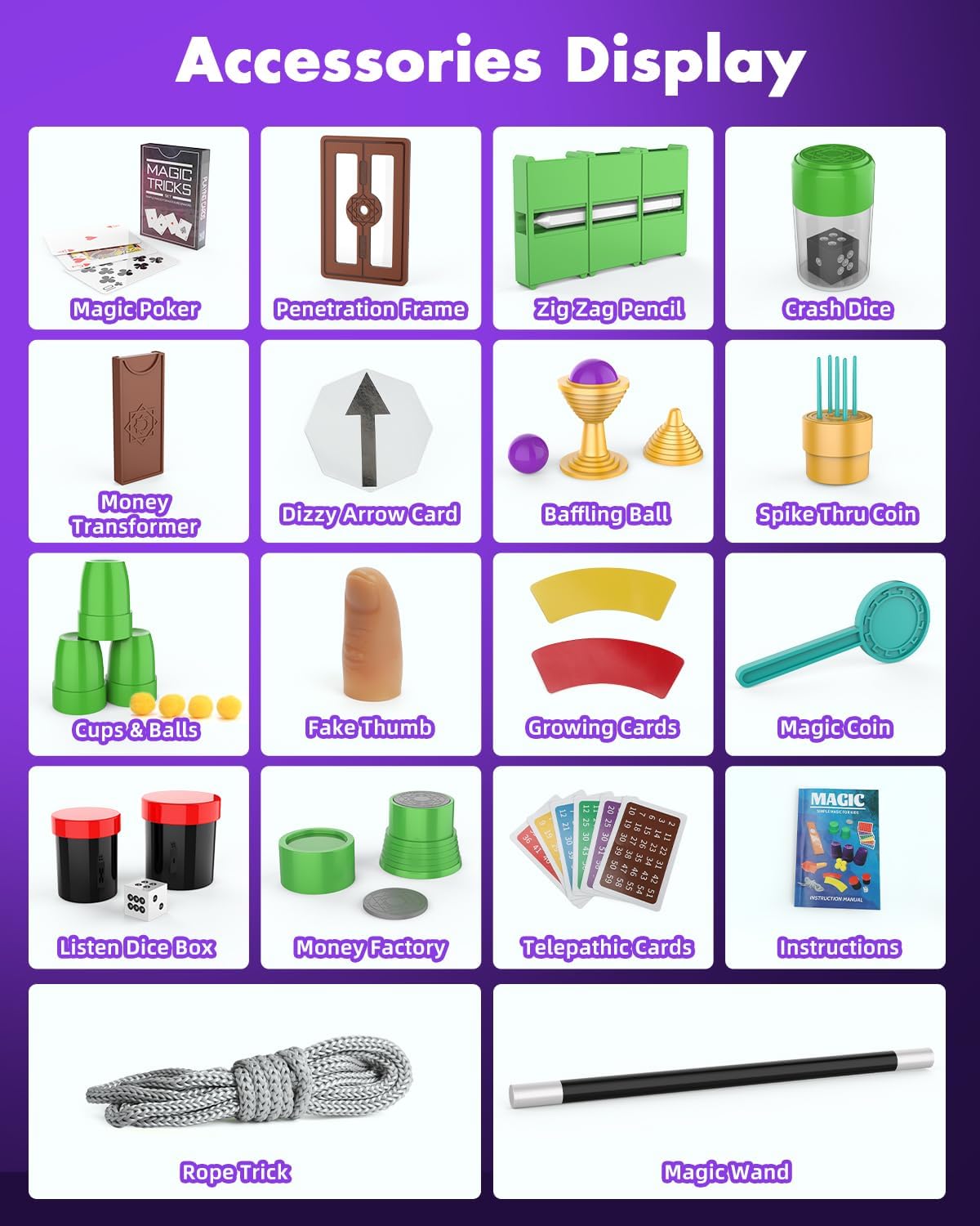 AEROQUEST Magic Kit for Kids – 300+ Tricks, Video Guides, Beginner Magician Set