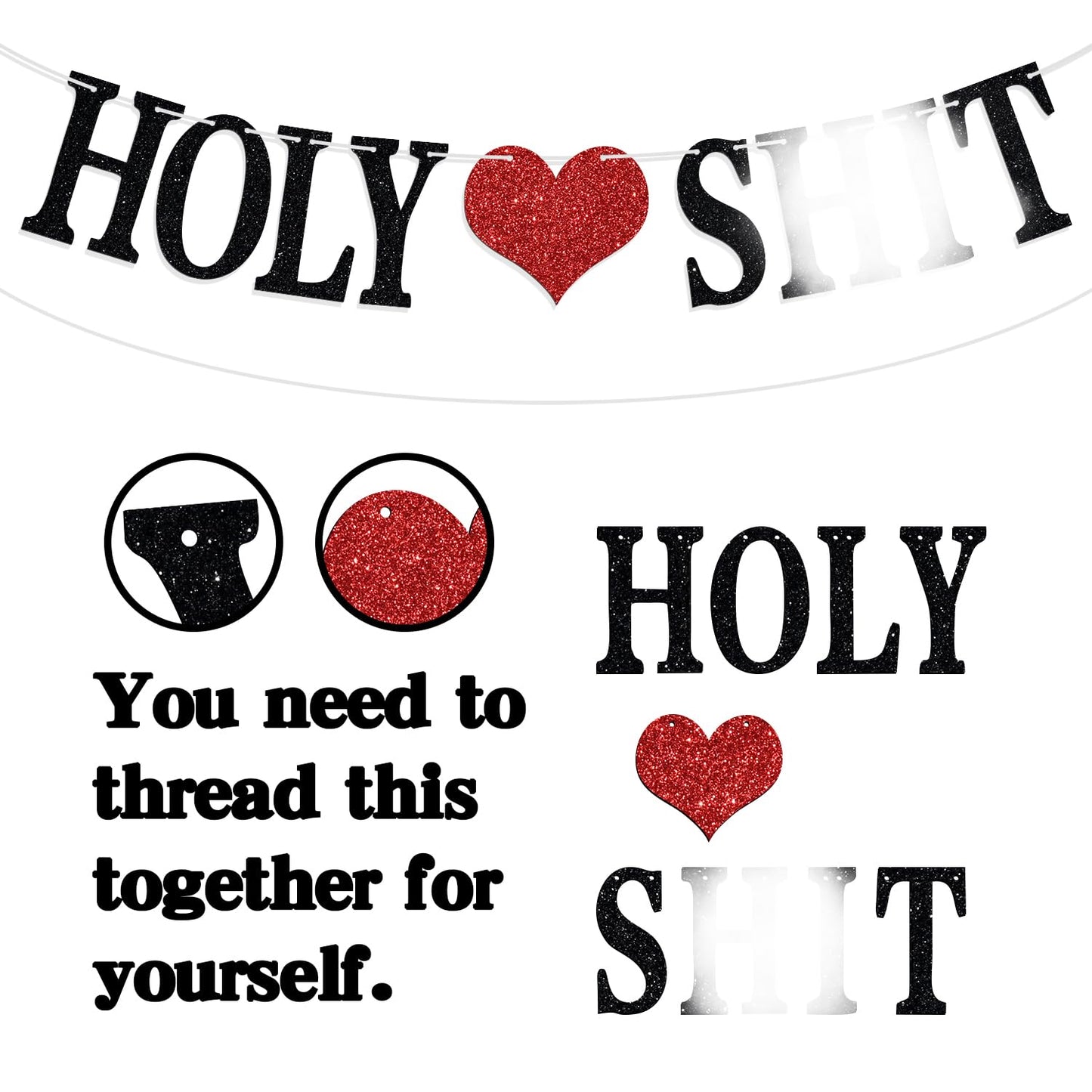 Aeryourtar Holy Sh*t You're 20 Banner – Funny 20th Birthday Bunting, 20 & Fabulous