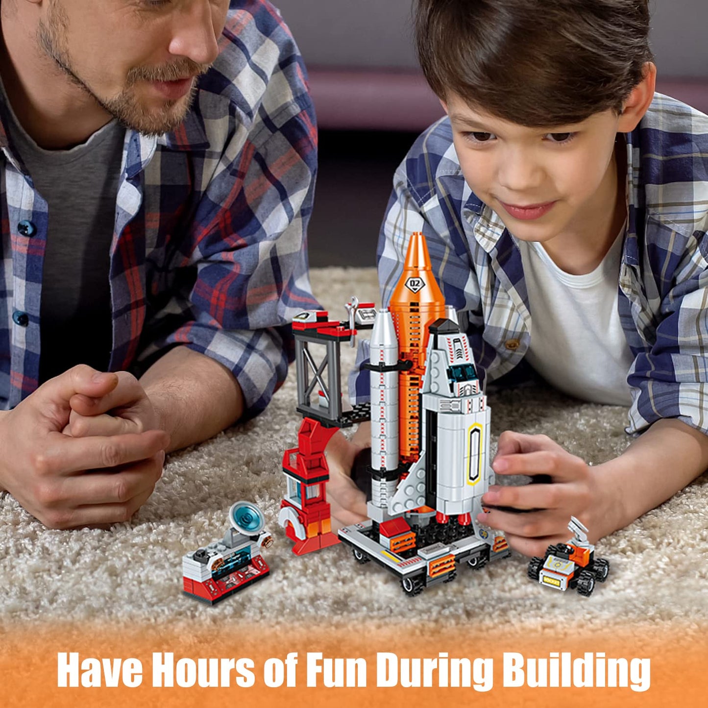 AESGOGO STEM Space Toys for Kids 6-12 | 566 Pcs Space Shuttle Launch Center Building Set