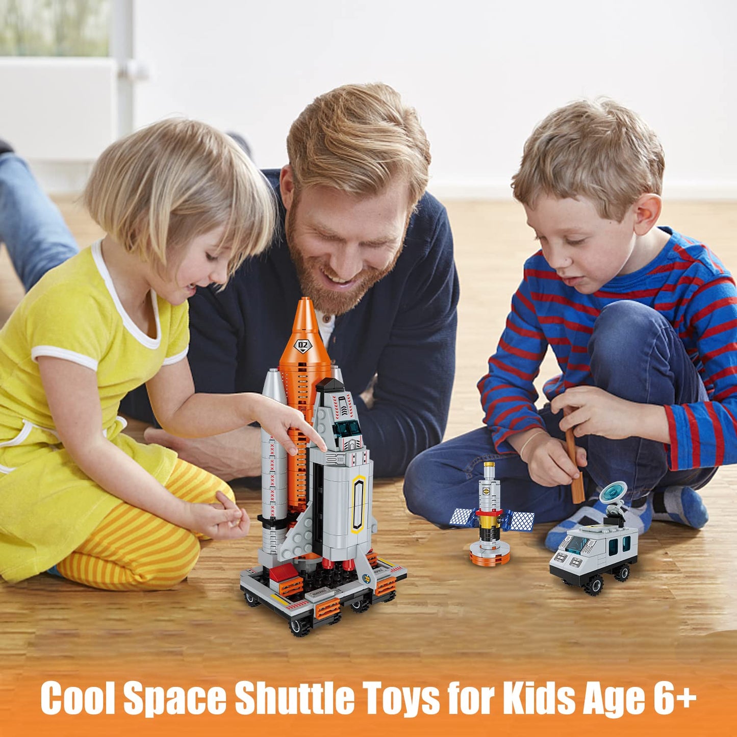 AESGOGO STEM Space Toys for Kids 6-12 | 566 Pcs Space Shuttle Launch Center Building Set