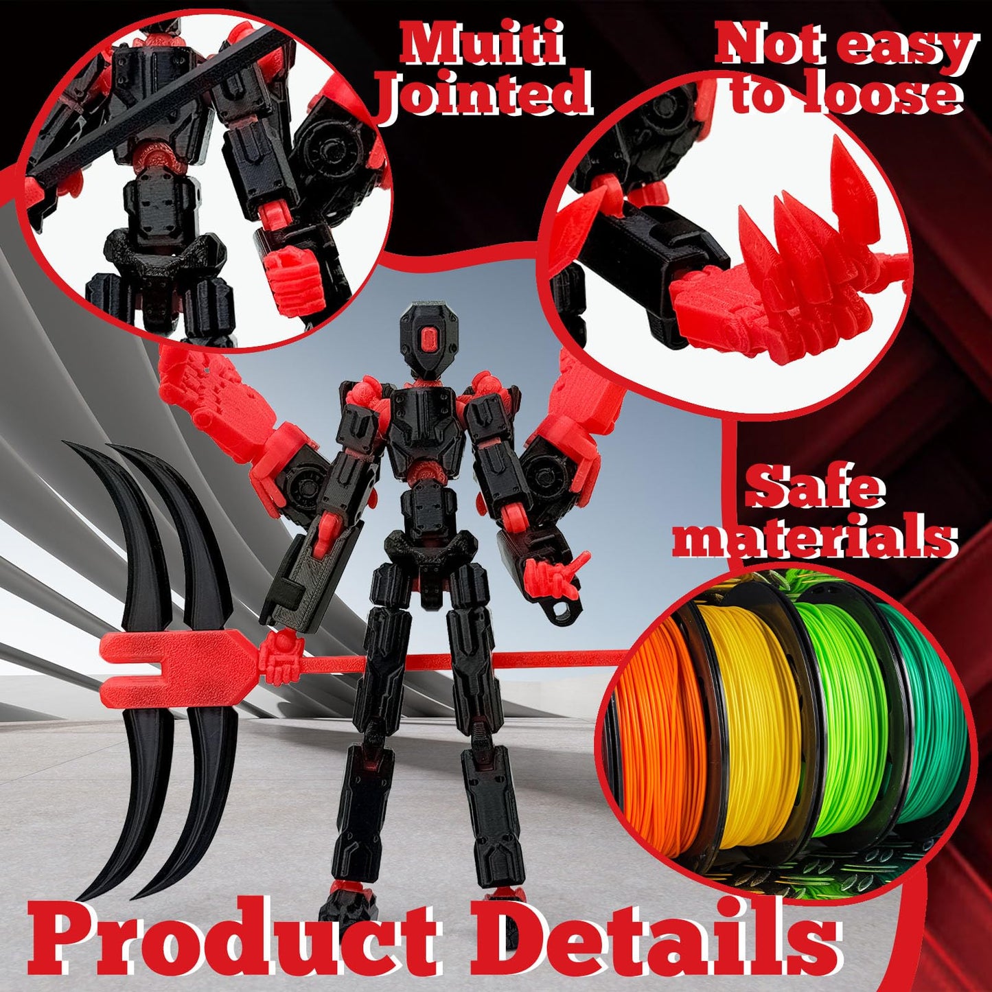 Aesinos T13 Assembly Completed Action Figure – 8-Inch Multi-Jointed Robot Collectible