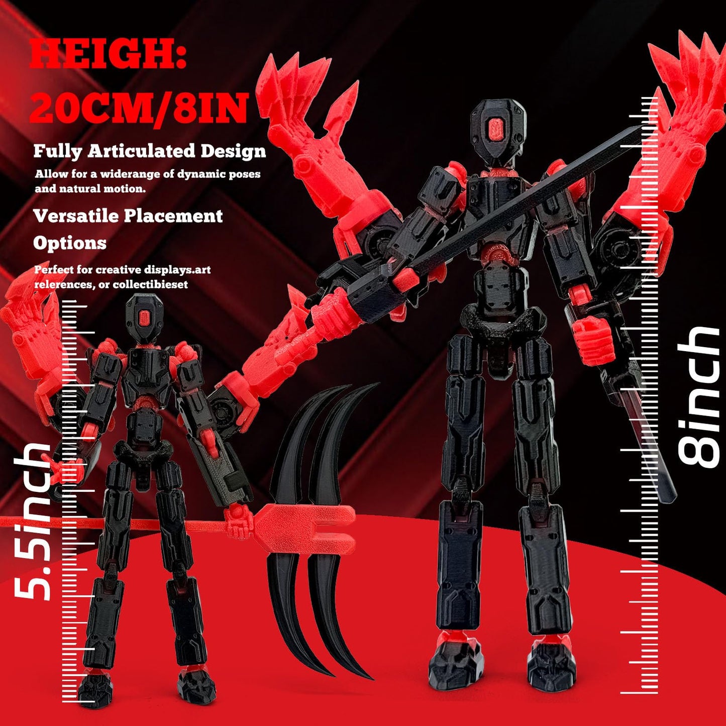Aesinos T13 Assembly Completed Action Figure – 8-Inch Multi-Jointed Robot Collectible