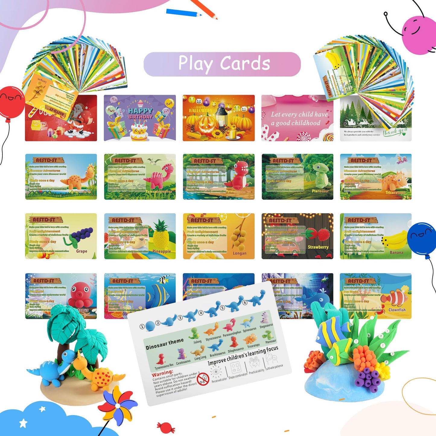 Aestd-ST Air Dry Clay Kit — 42 Colors, Tools & Molds for Kids