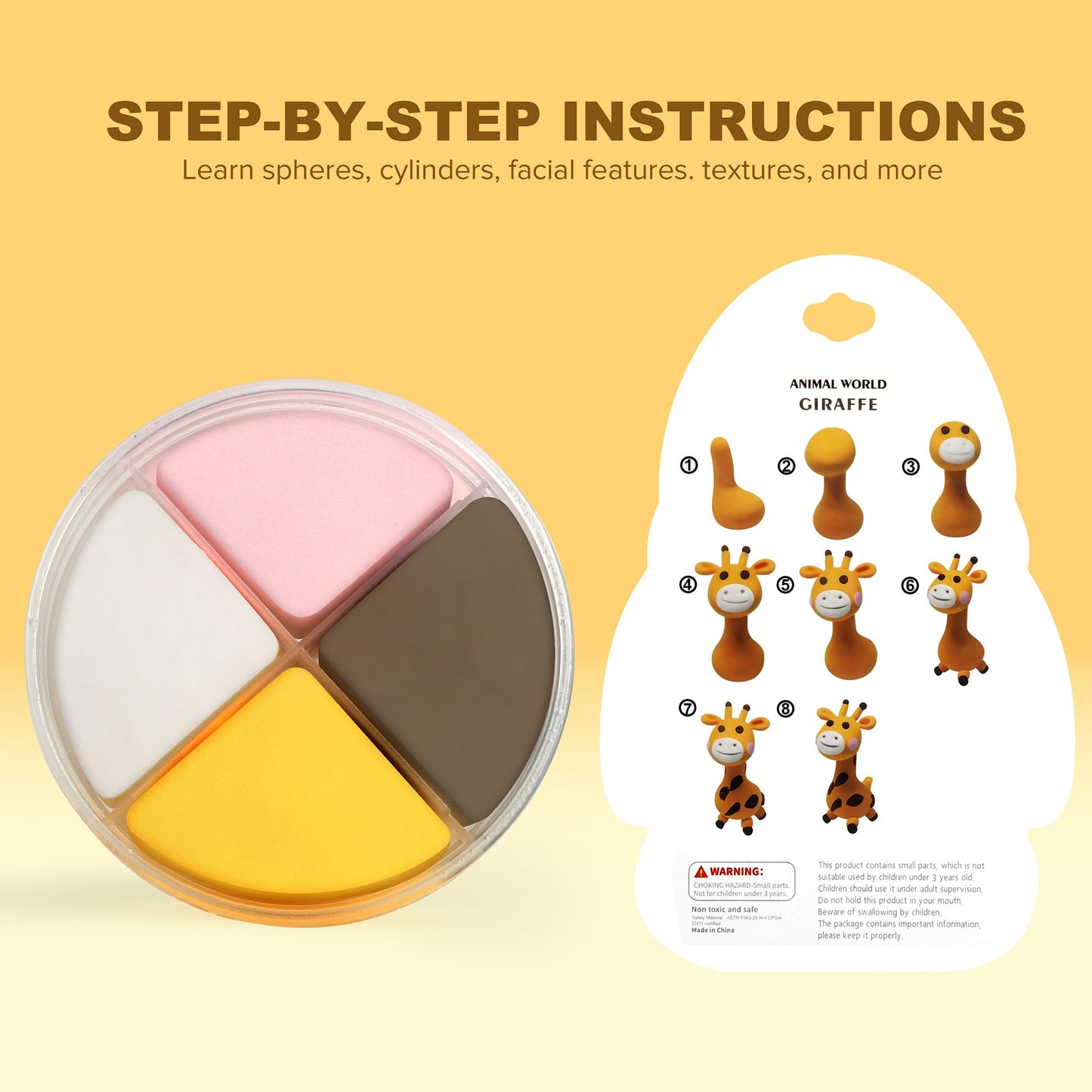 Aestd-ST Air Dry Clay Kit - Animal Theme for Kids | 12 Boxes, Sculpting Tools & Tutorials
