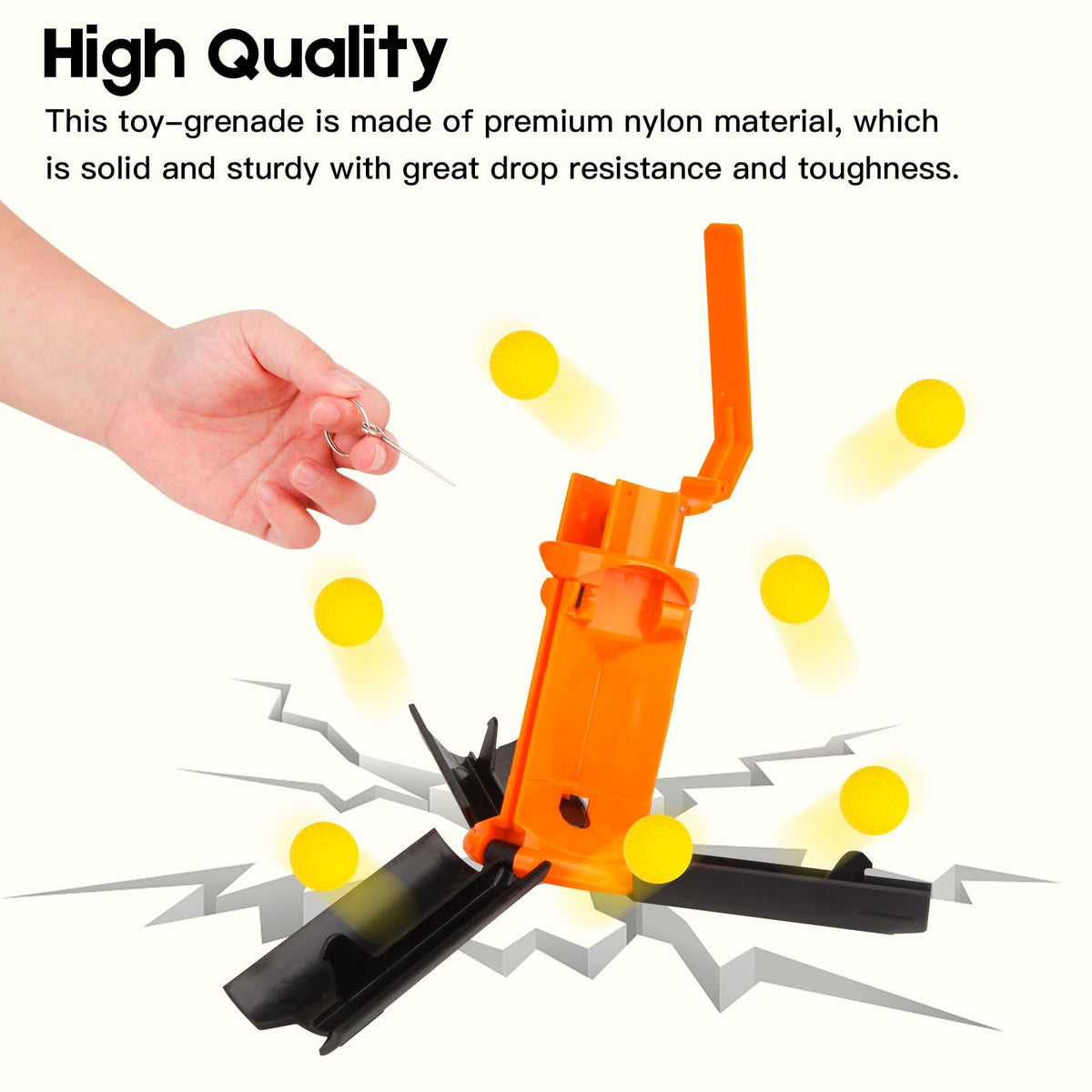 Aevdor CS-Grenade – Durable Plastic Toy Grenade for CS Battle Games
