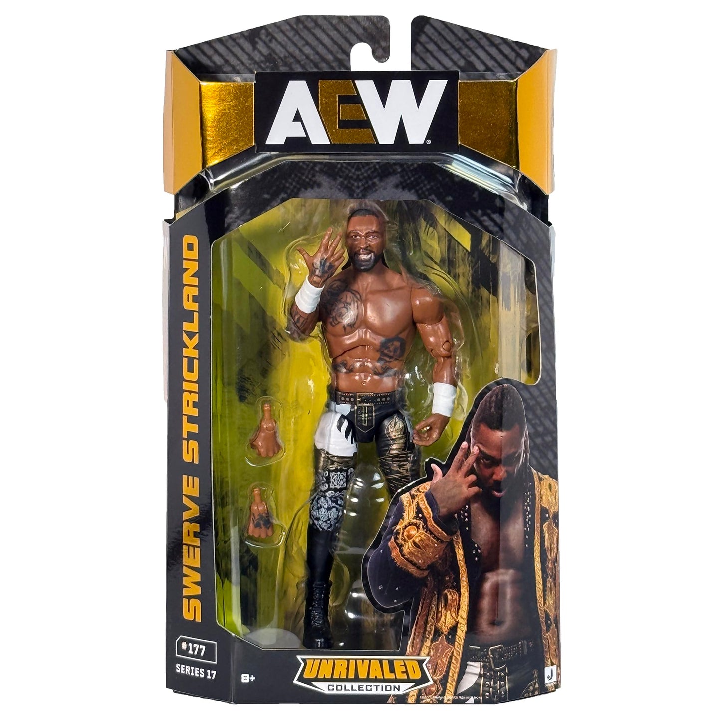 AEW Swerve Strickland Unrivaled 17 Action Figure by Jazwares | Collectible Wrestling Toy