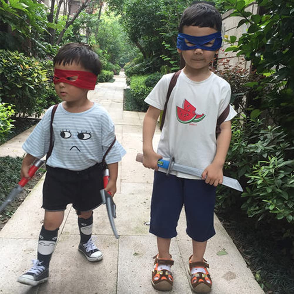 Aexfuma Turtle Shell Kids Costume – Red Ninja Hero Cosplay for Halloween & Parties