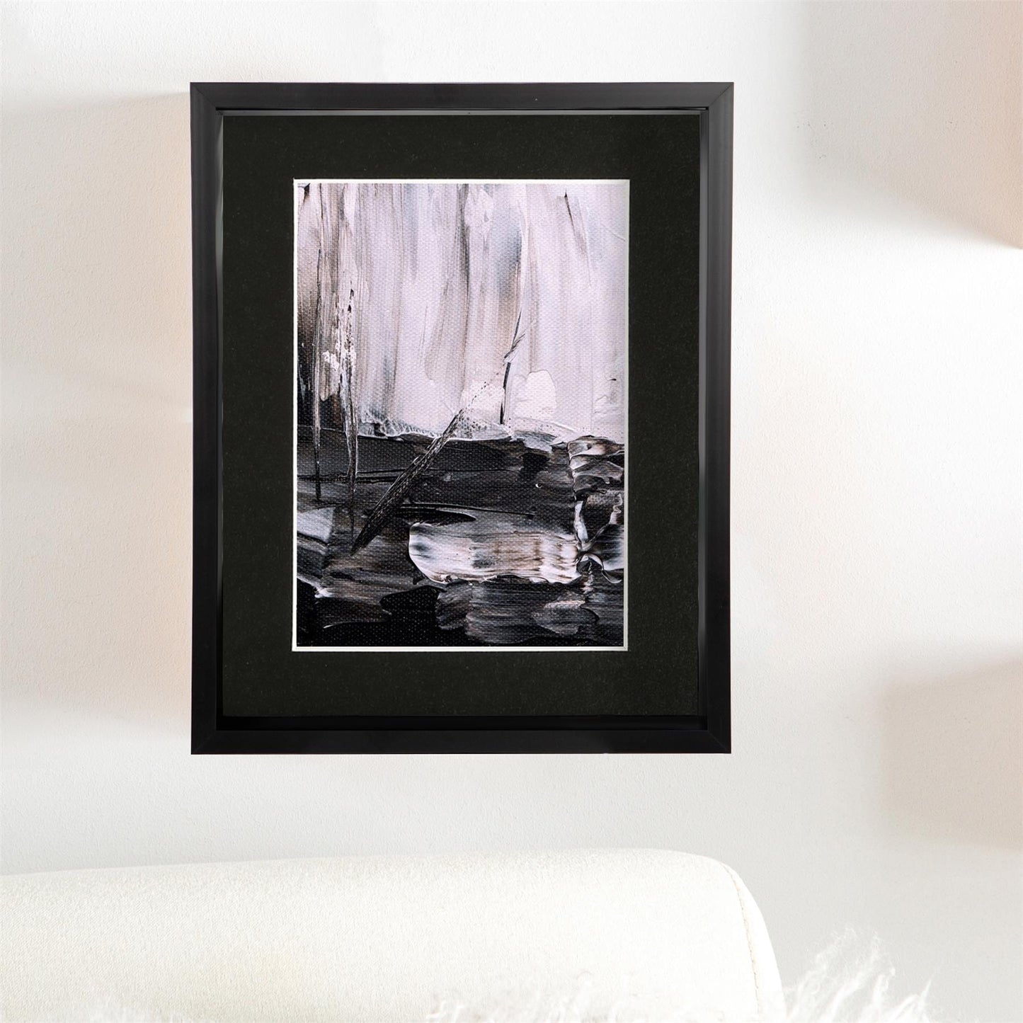 8" x 10" Black 3D Deep Box Photo Frame - with 5" x 7" Mount