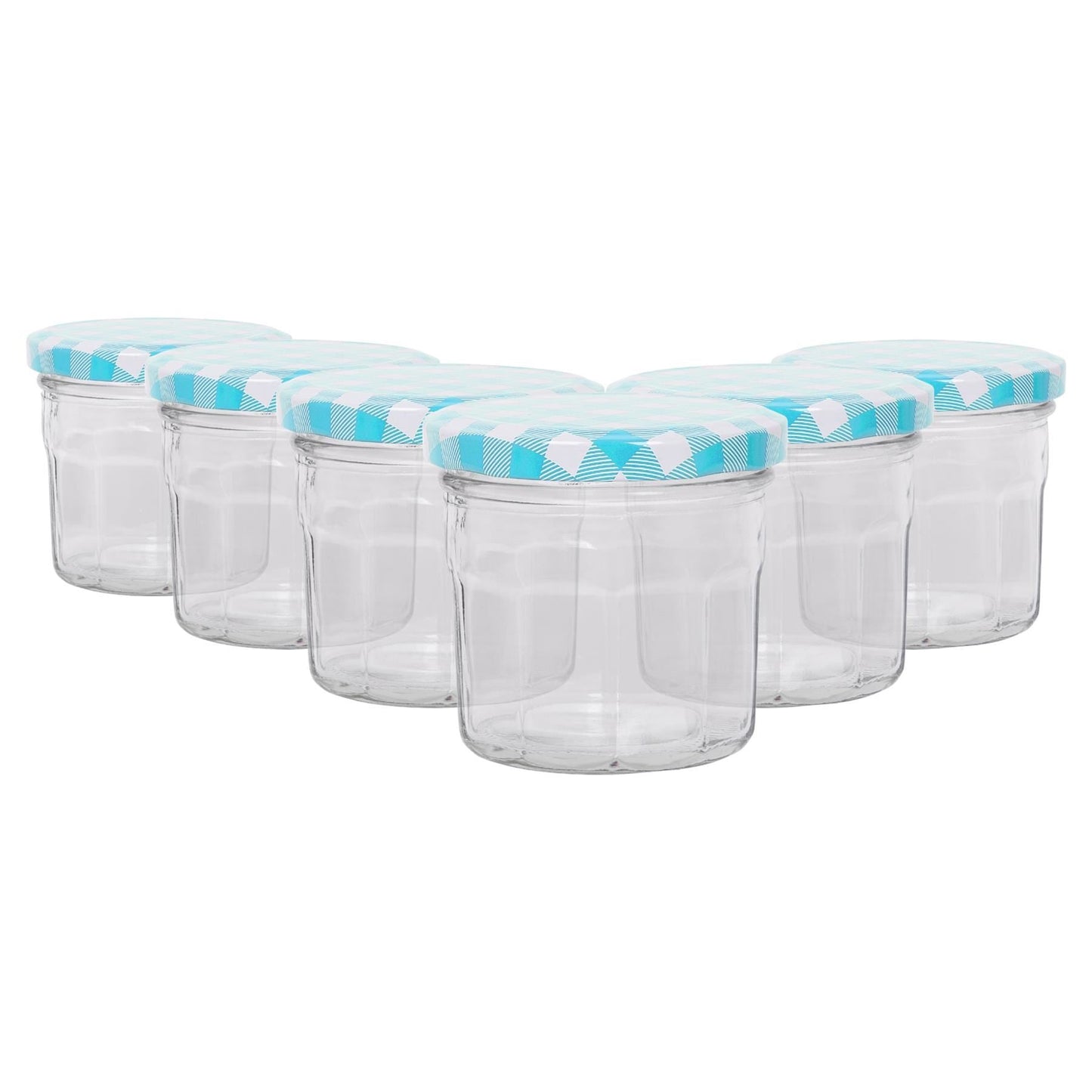 130ml Glass Jam Jars with Lids - Pack of 6